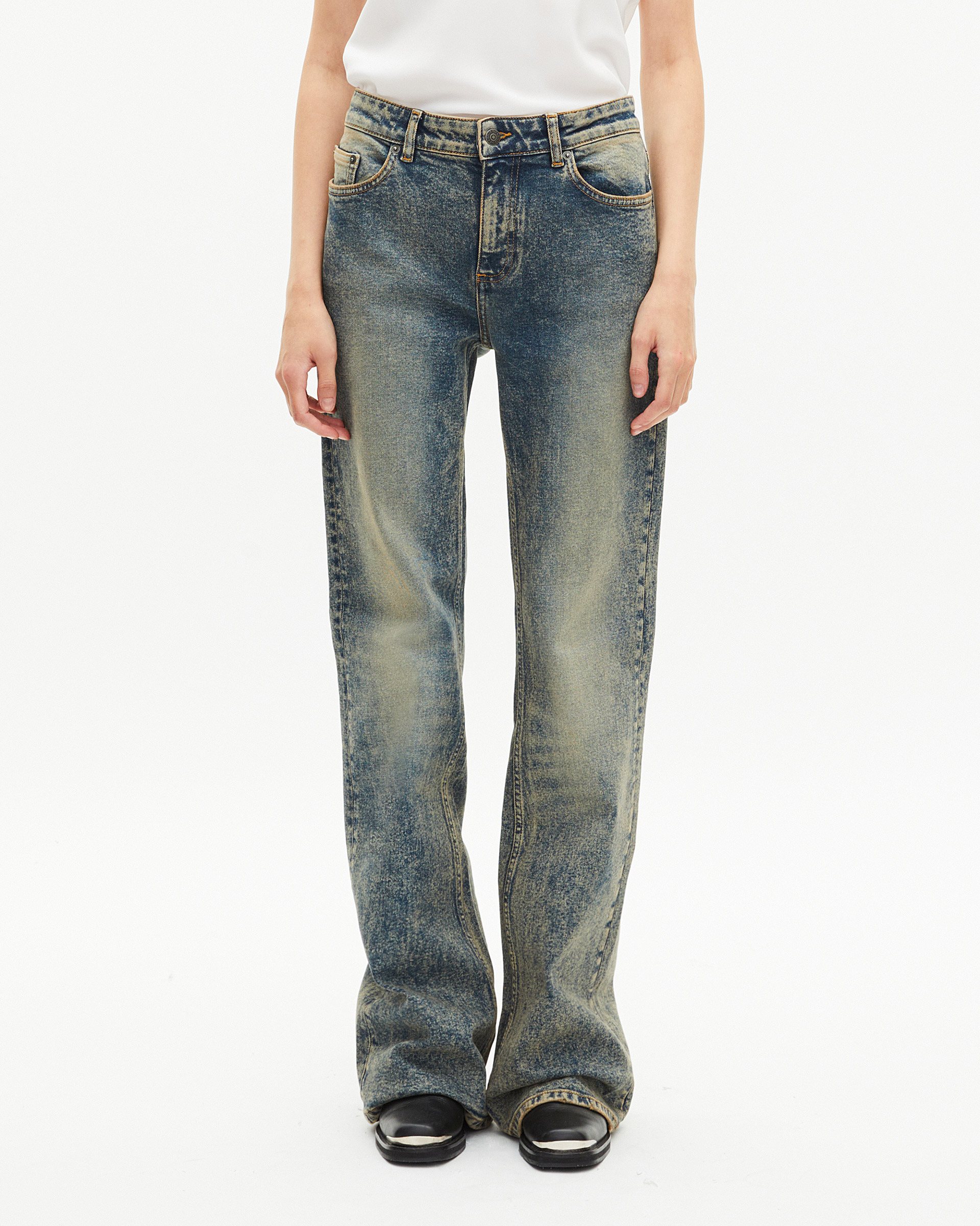 Blue bootcut jeans