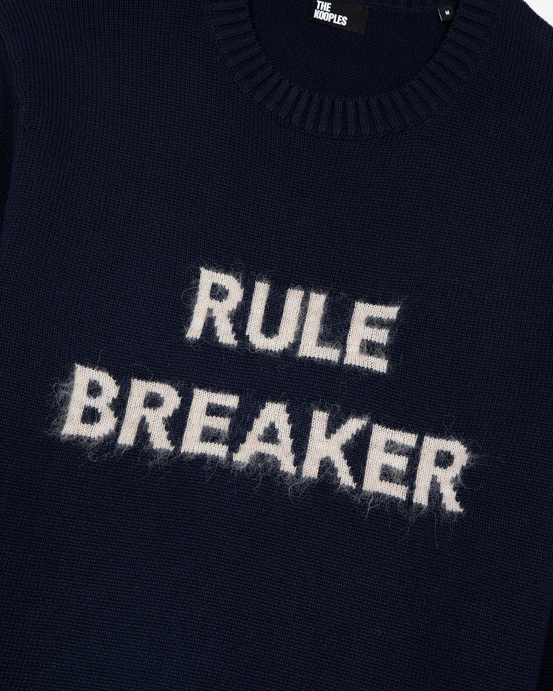 Rule Breaker navy sweater