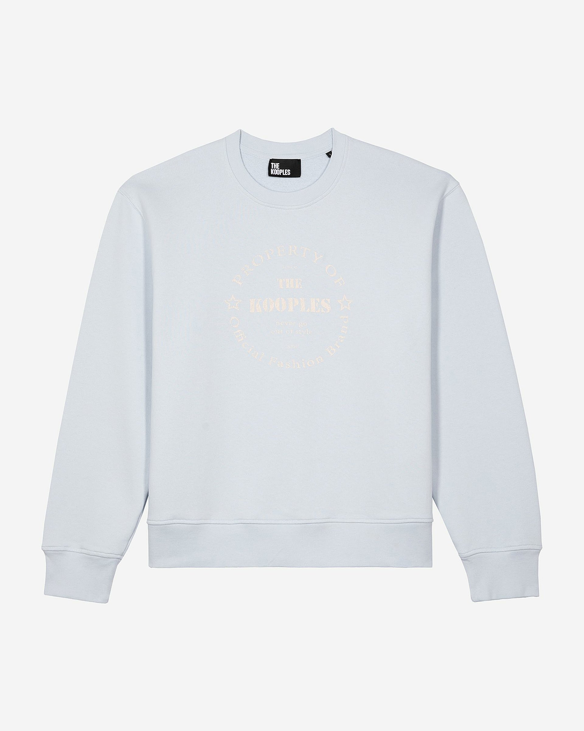 Sweathshirt with light blue screen print