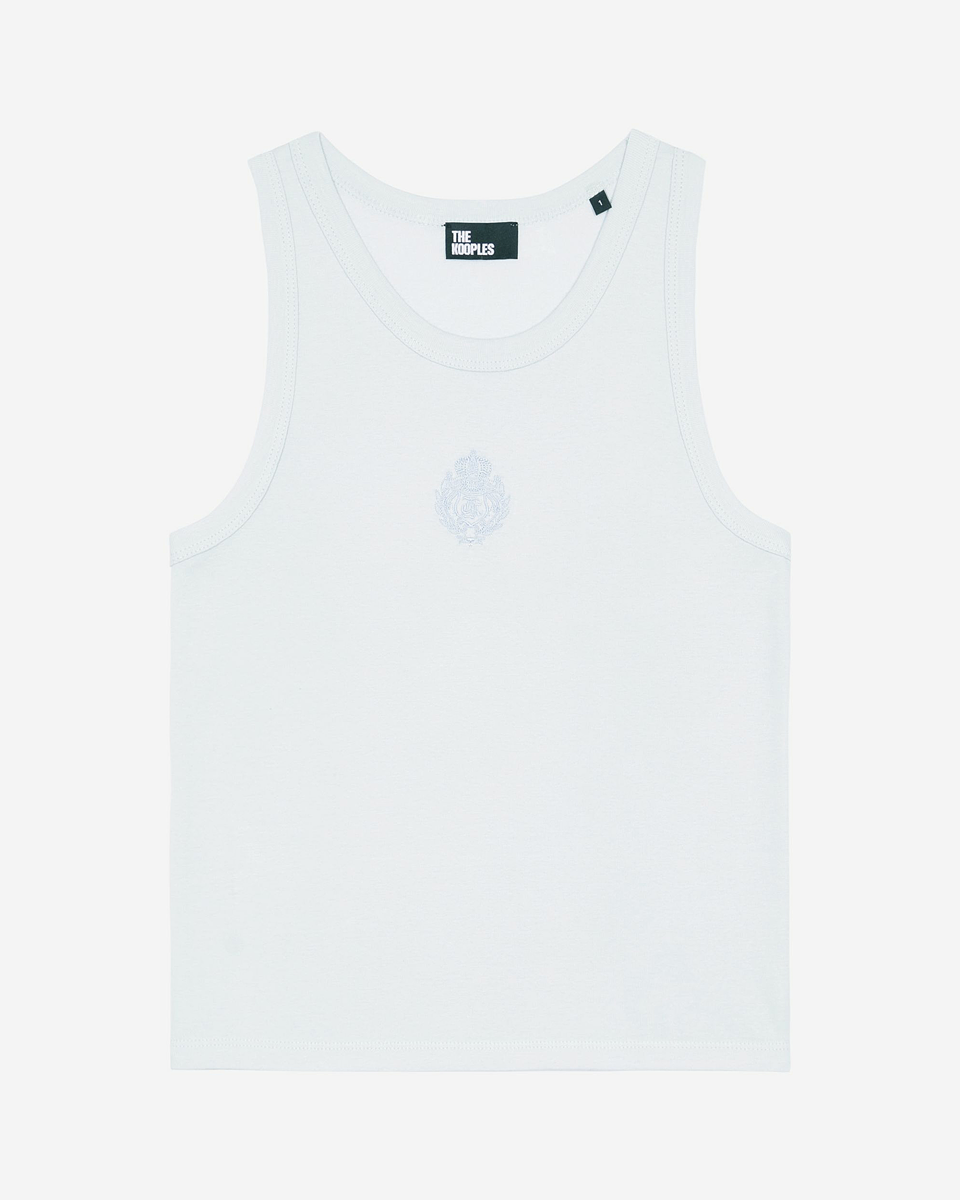 Tank top with light blue coat of arms