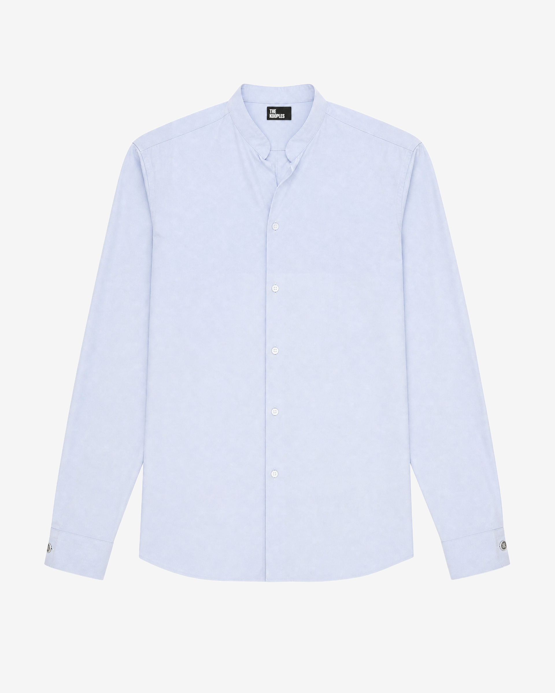 Blue shirt with officer collar