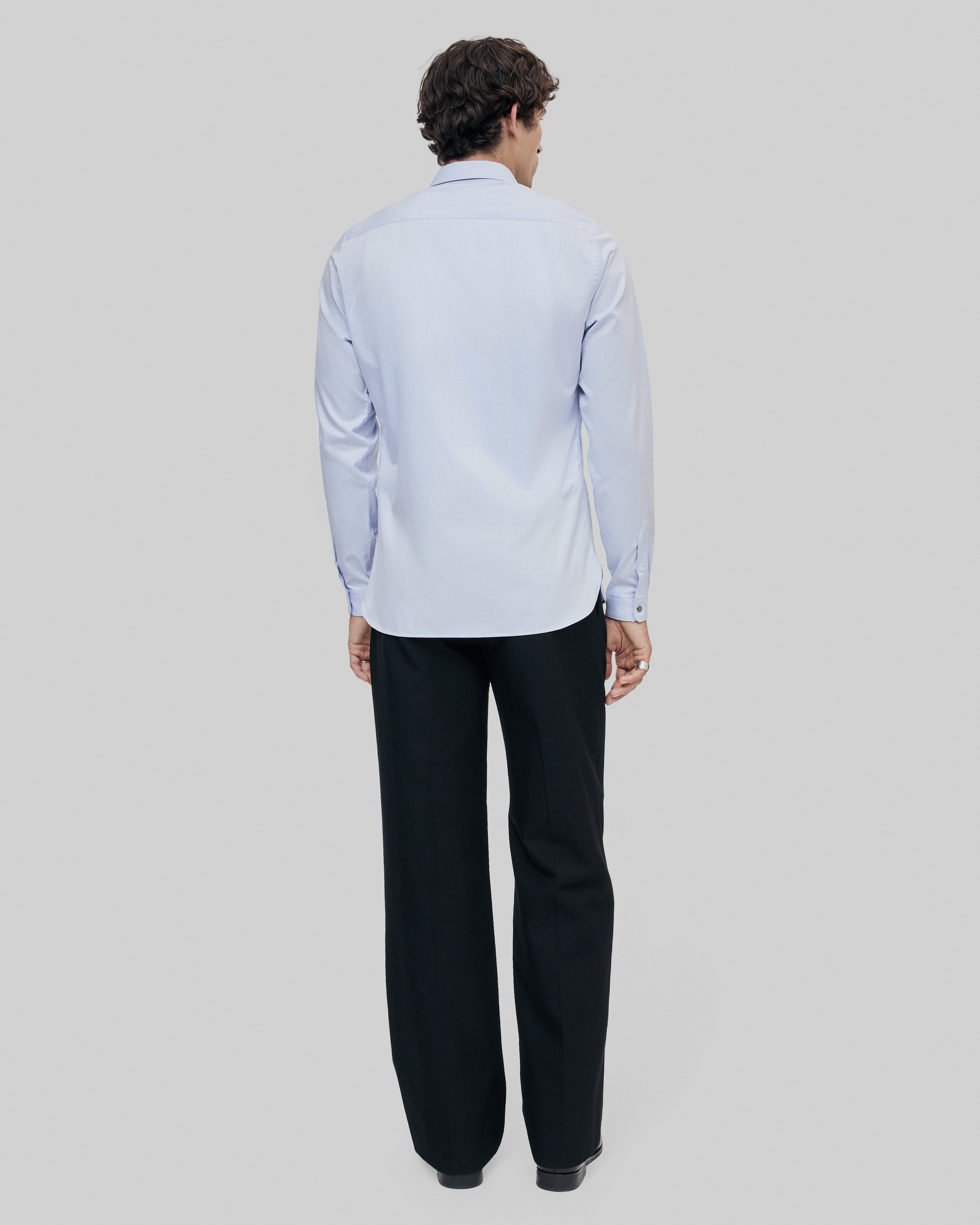 Sky blue classic collar shirt