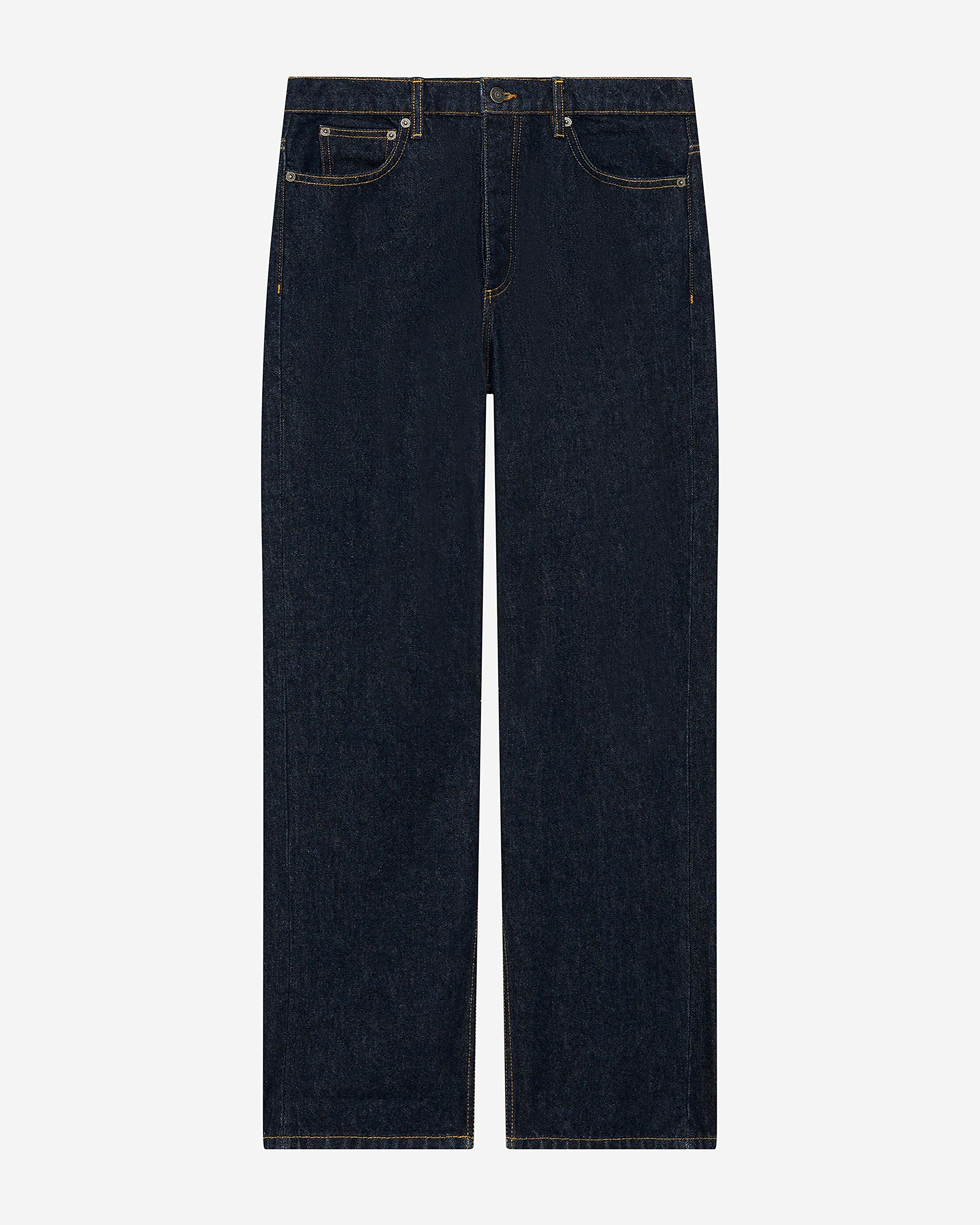 Blue straight jeans