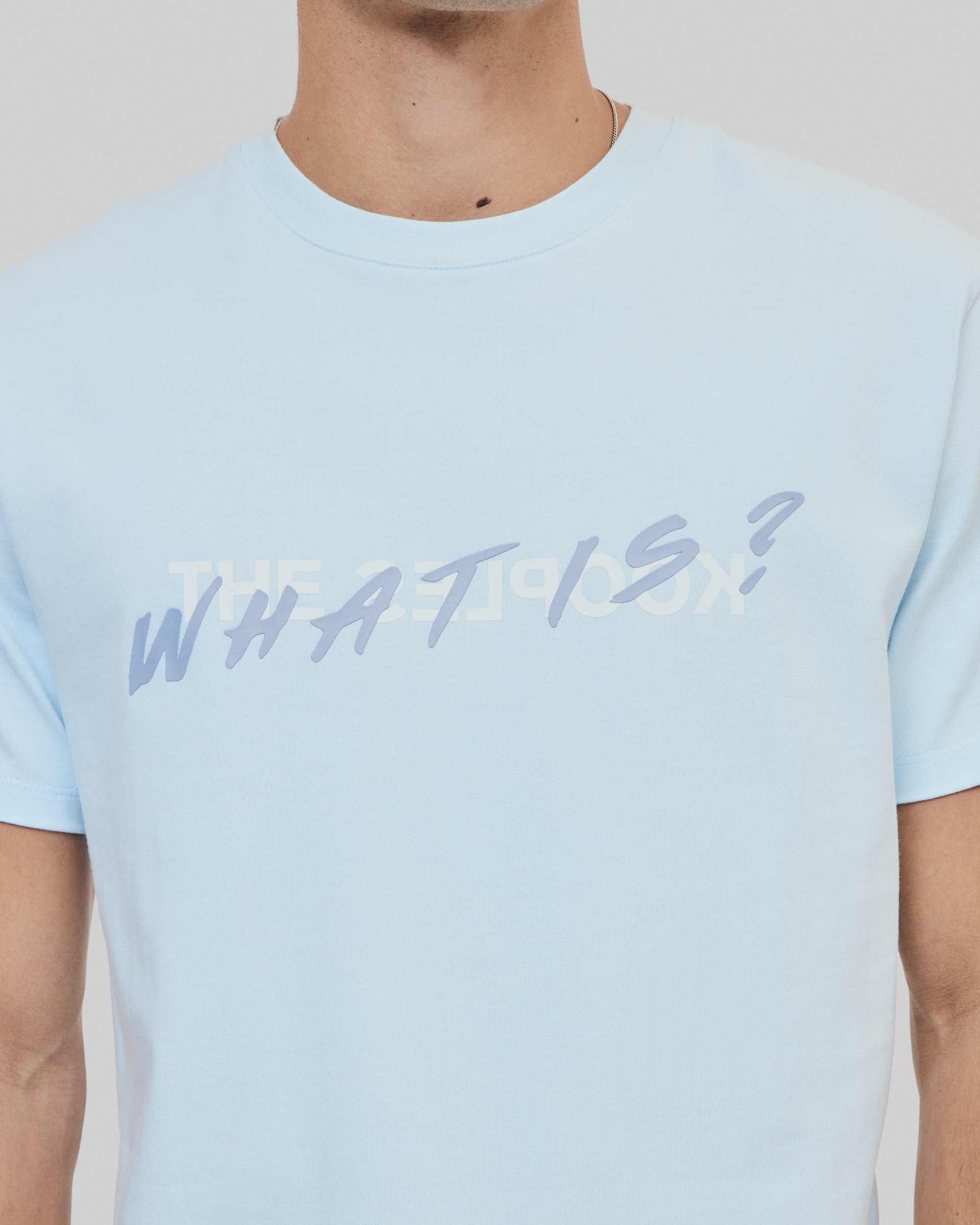 'What Is' Light Blue T-Shirt