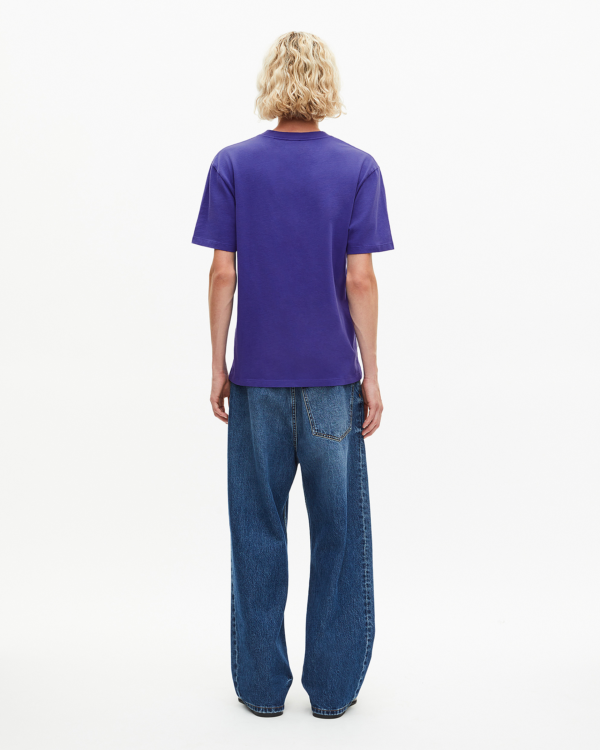T-shirt with purple screen print