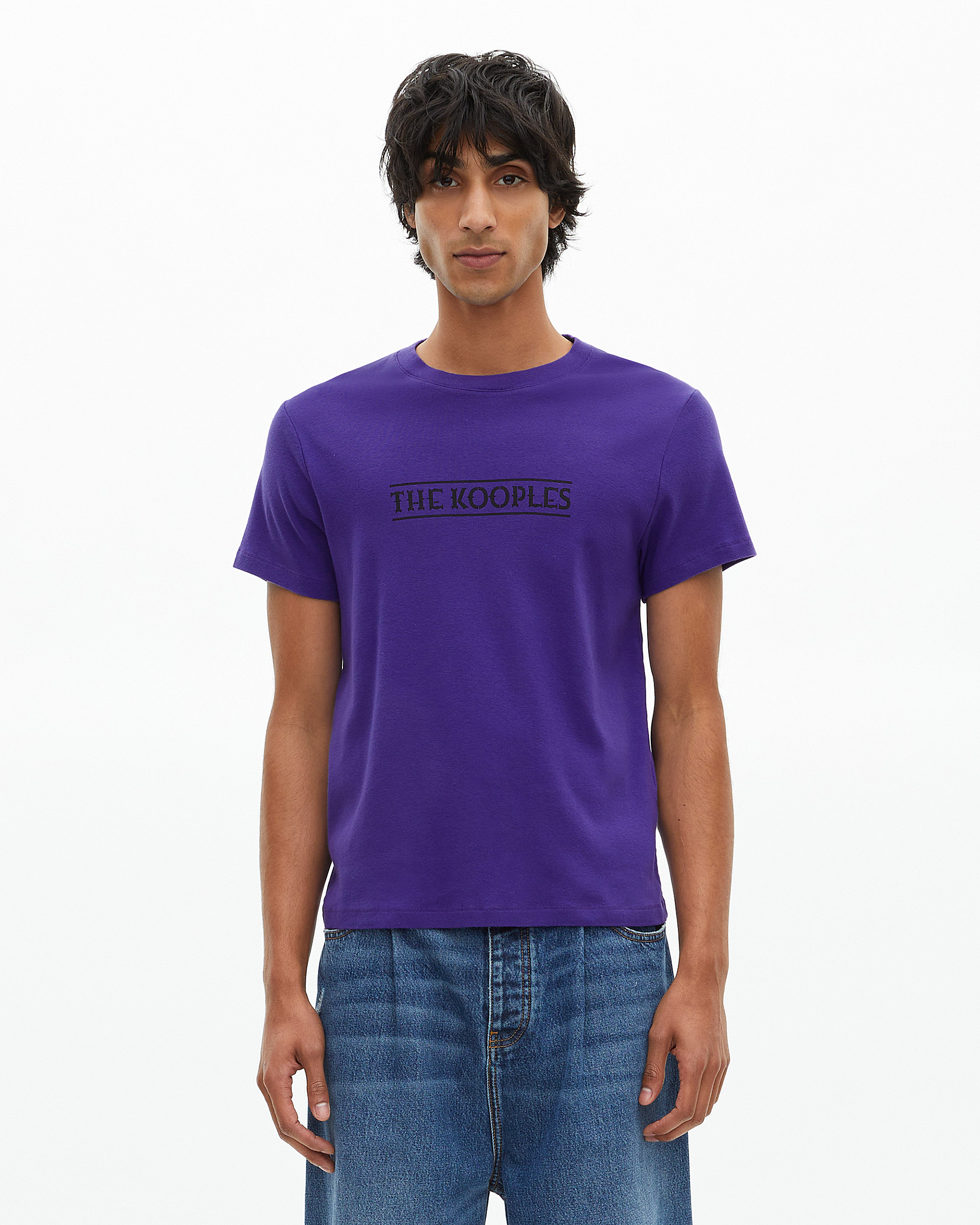 T-shirt with purple print