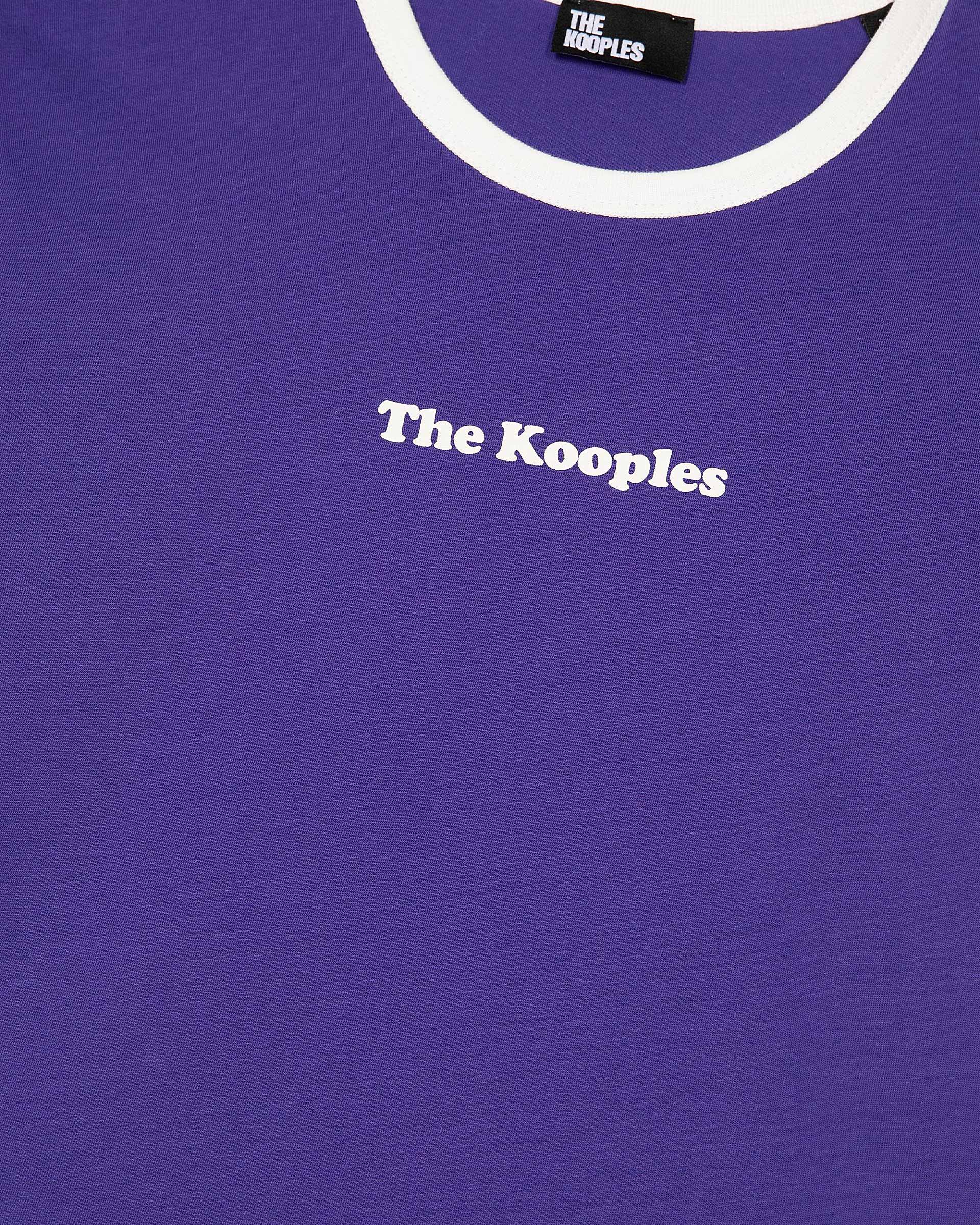 T-shirt with purple screen print