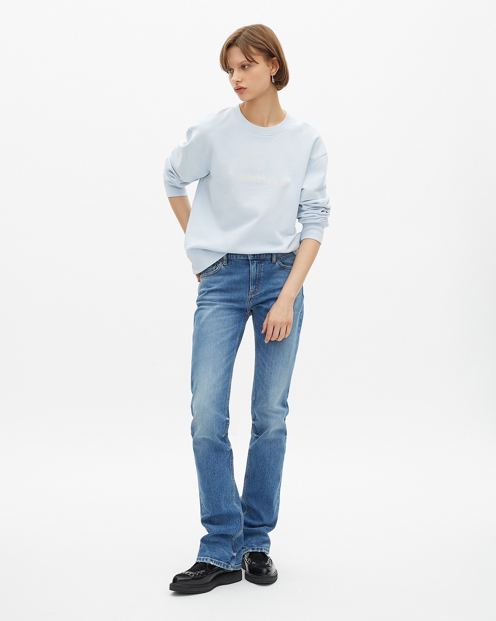 Light blue long slim jeans