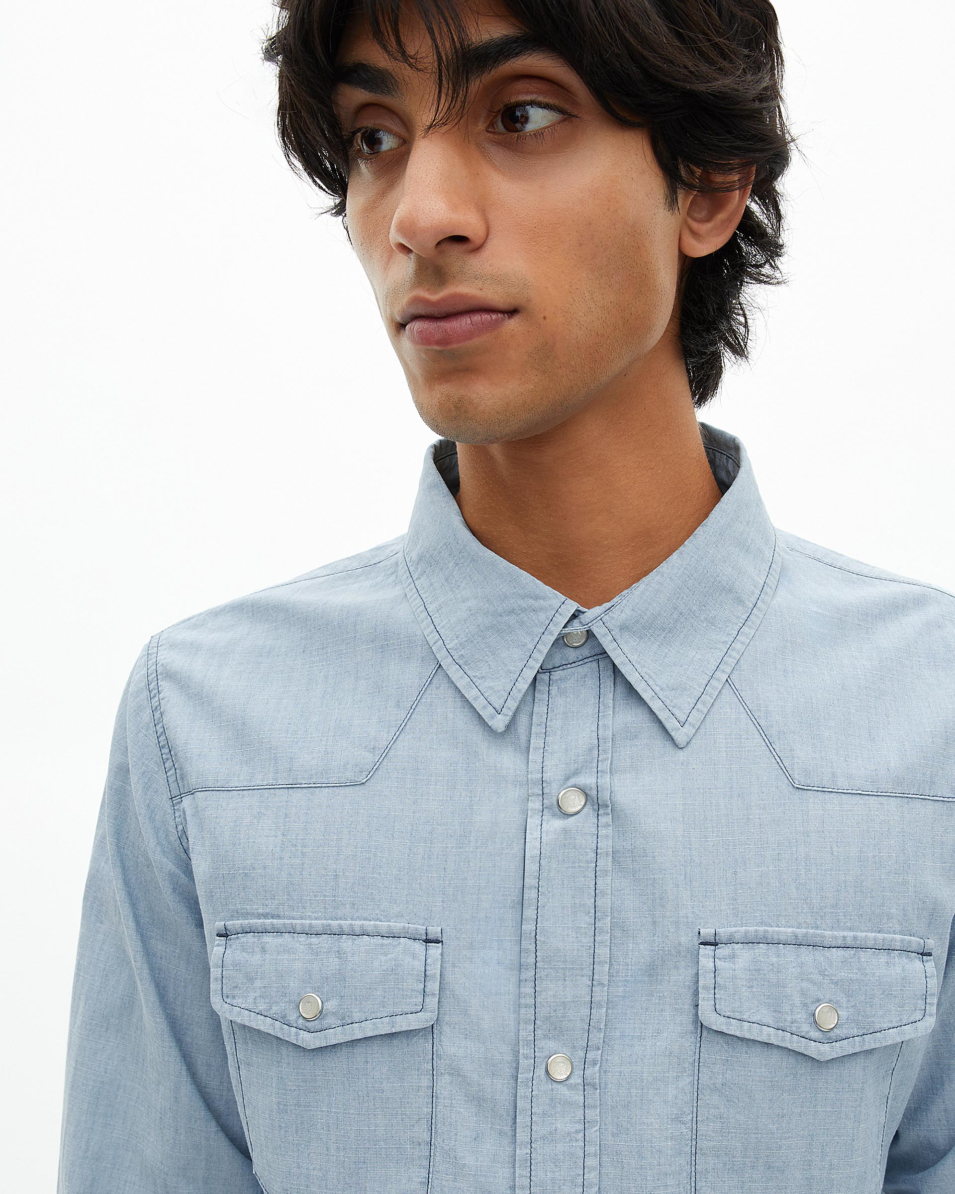 Light blue denim shirt