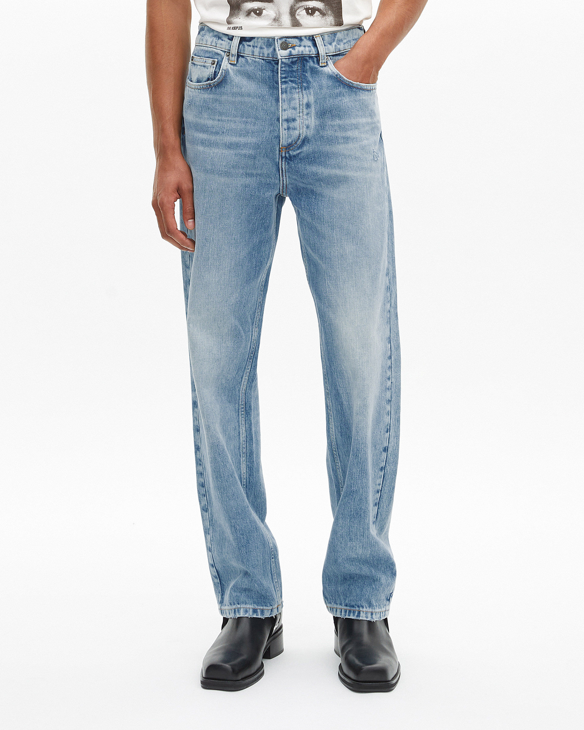 Light blue straight jeans