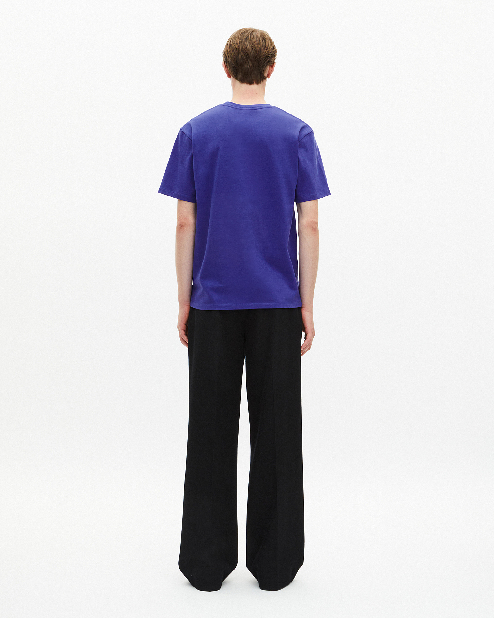T-shirt with blue patch