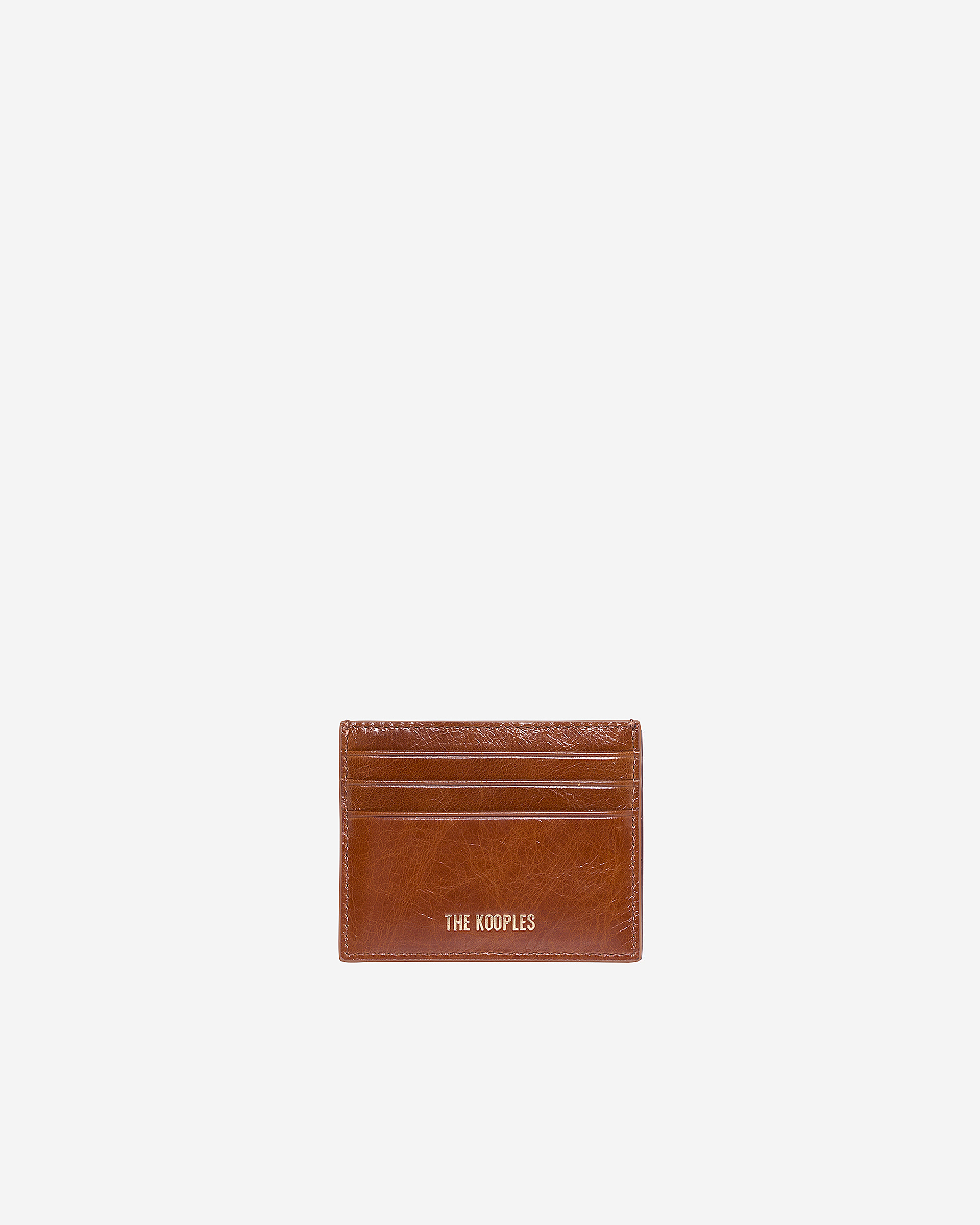 Amelia brown leather card case