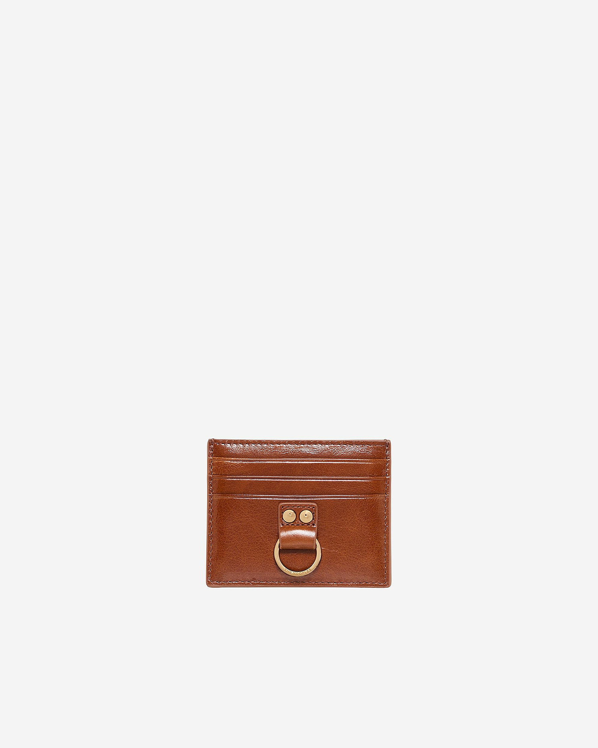 Amelia brown leather card case