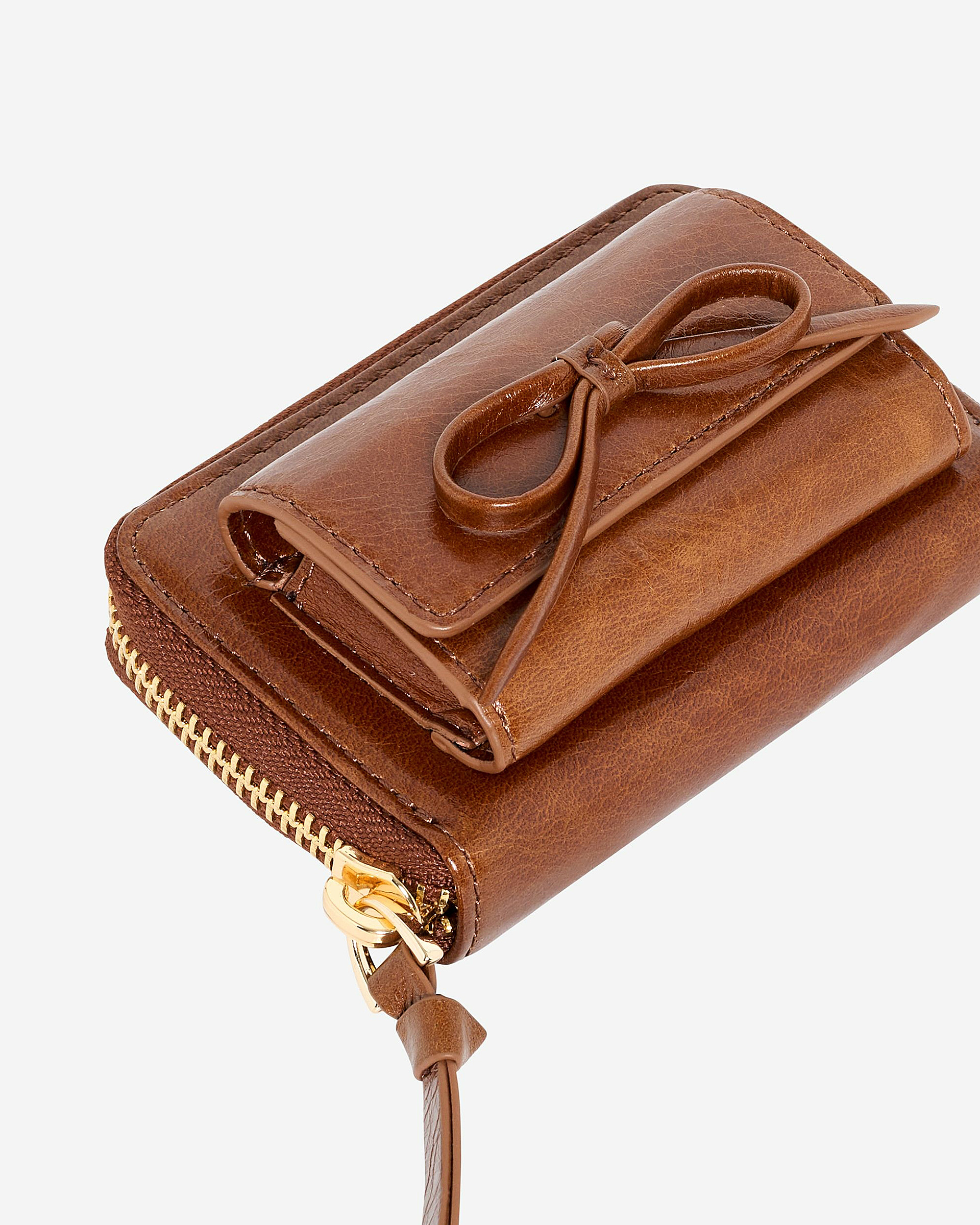 Amelia brown leather coin purse