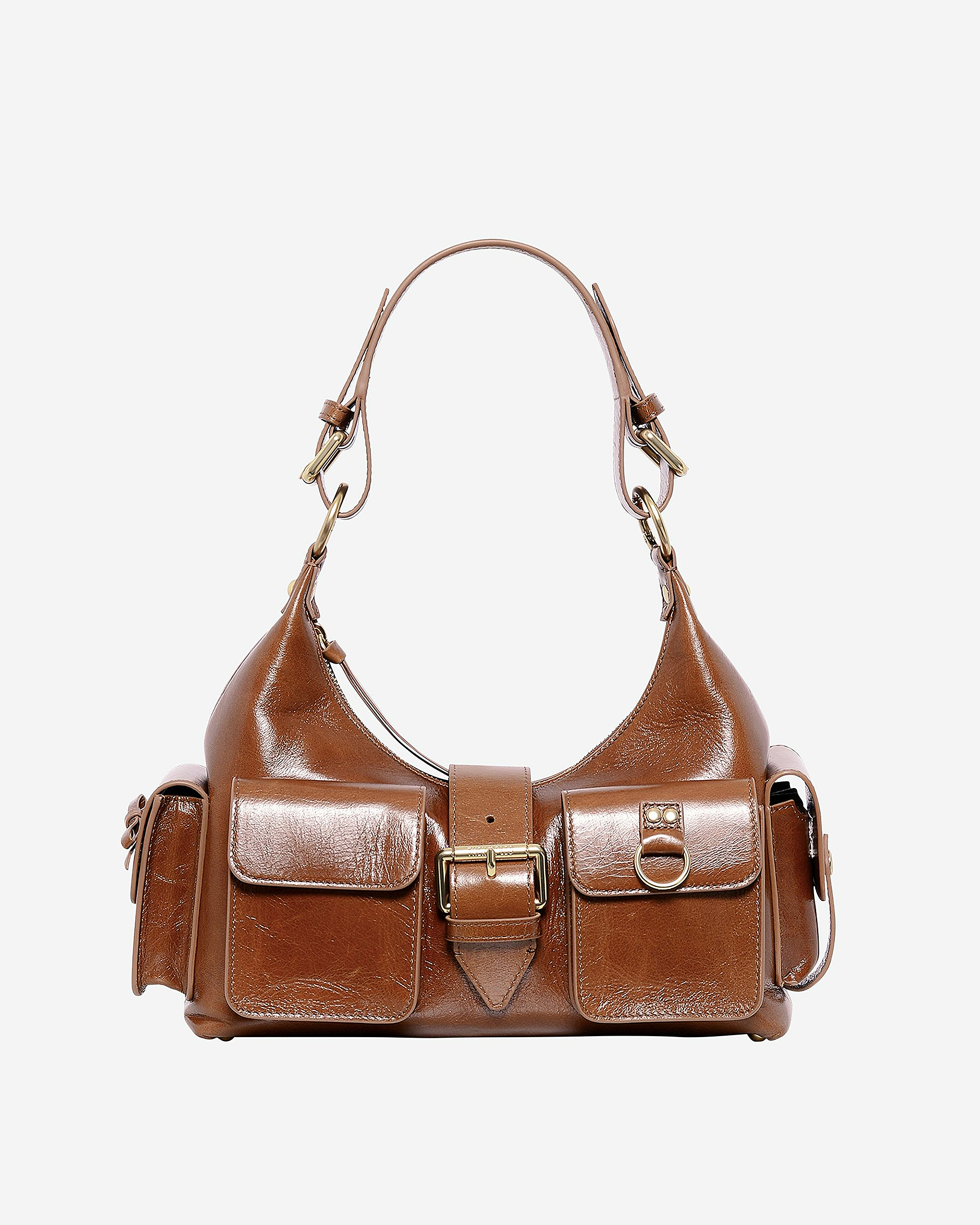 Amelia bag in brown cracked leather