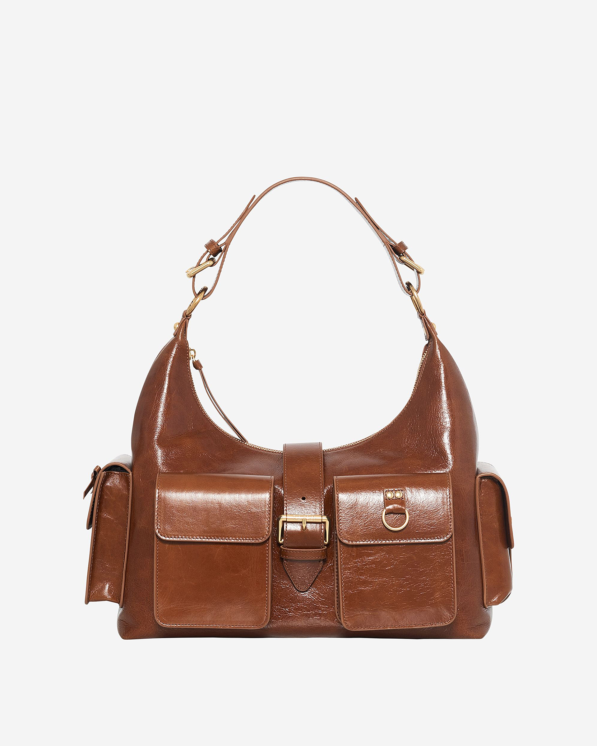 Amelia XL bag in brown cracked leather