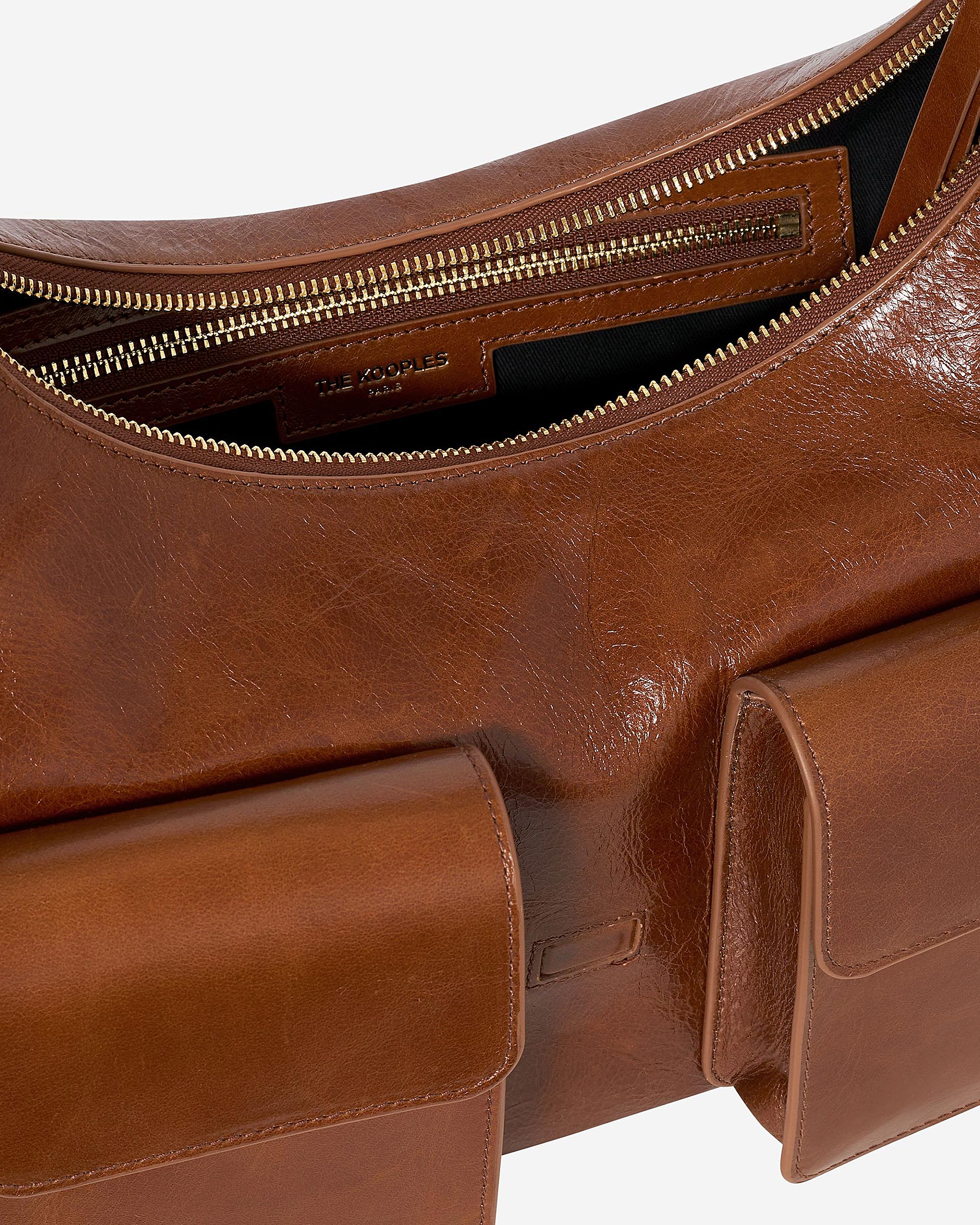 Amelia XL bag in brown cracked leather