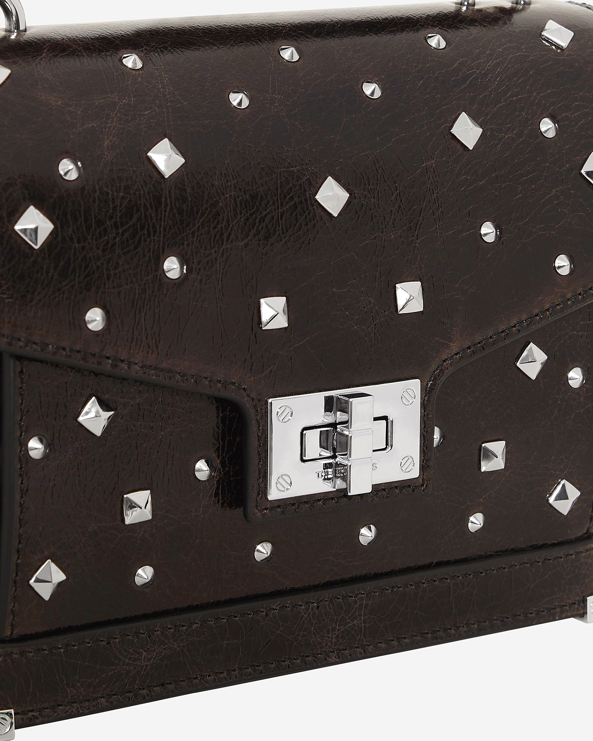 Emily small bag in brown crackle leather