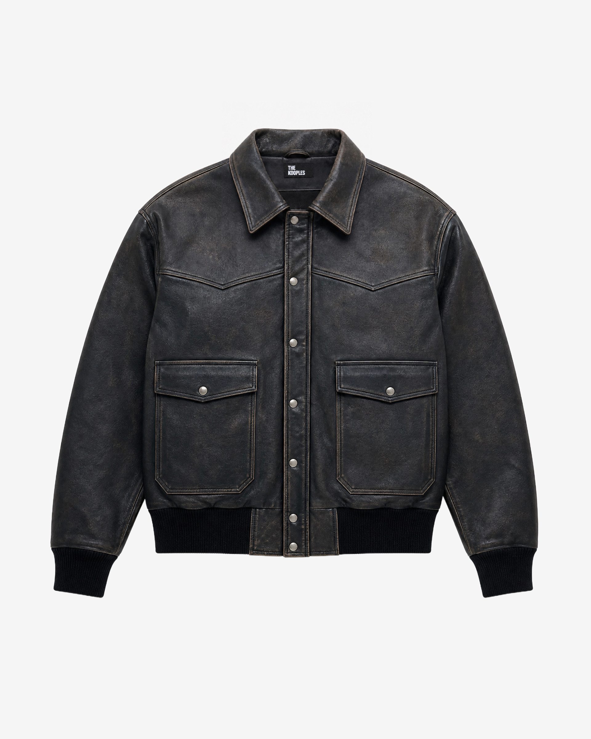 Brown leather jacket