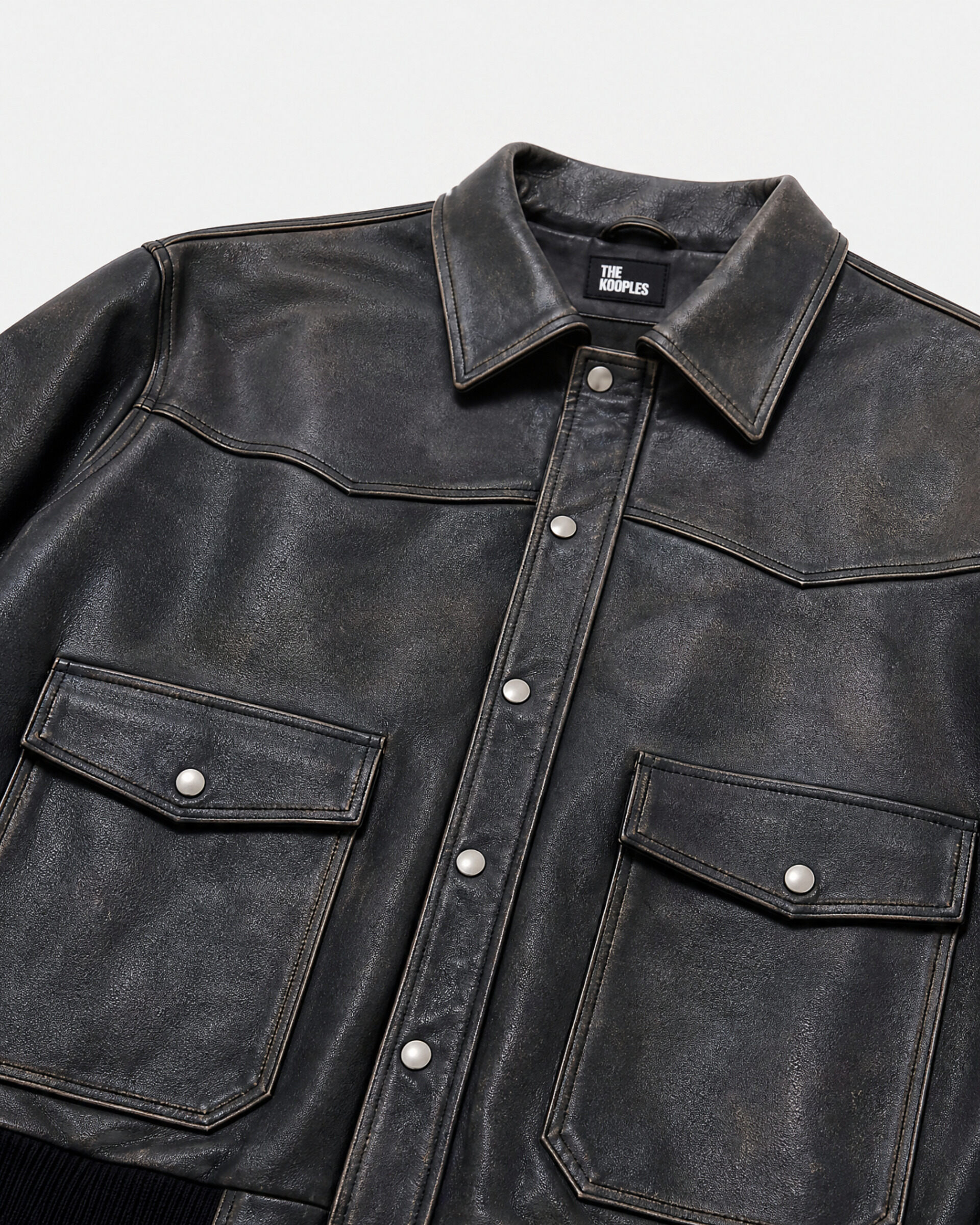 Brown leather jacket