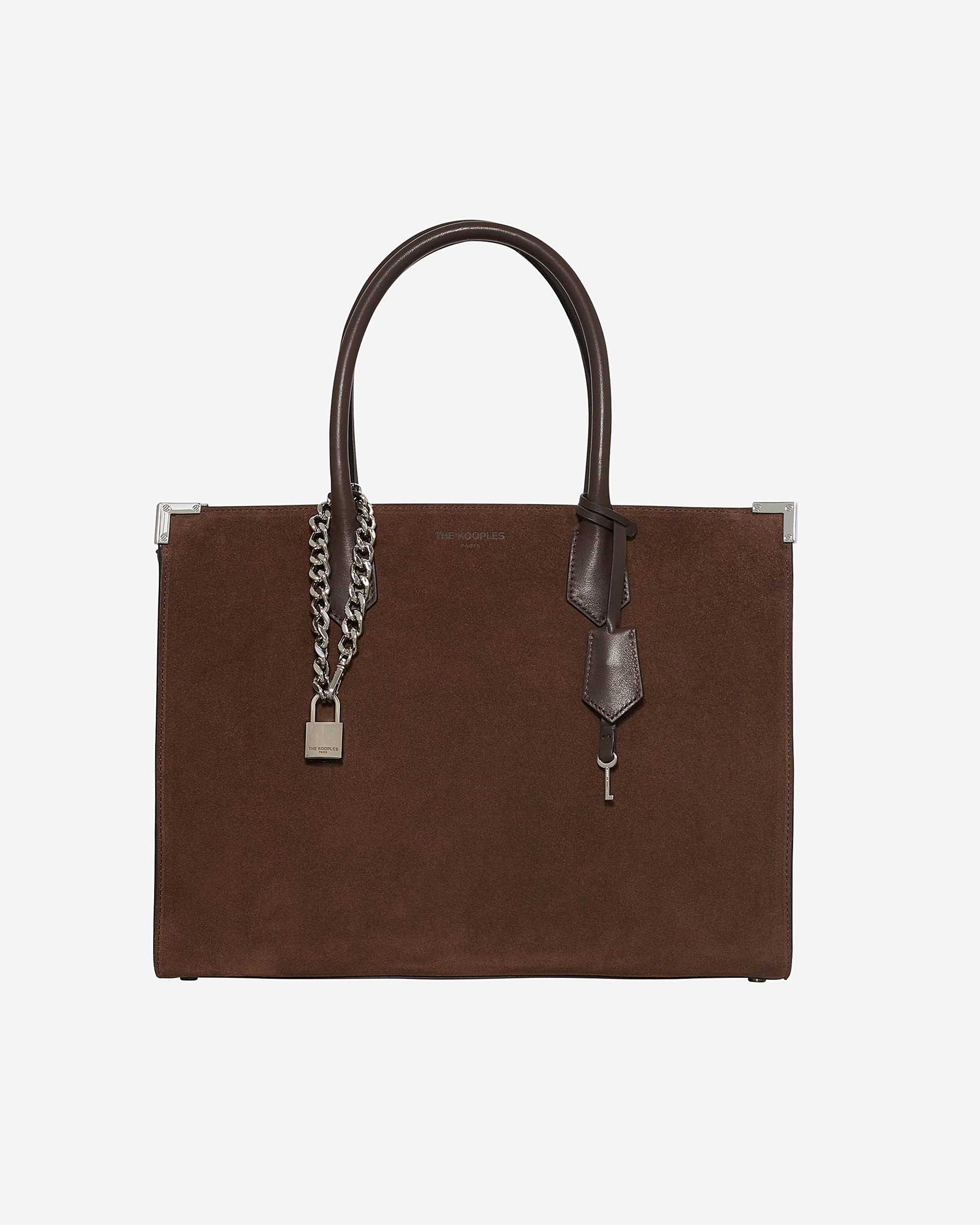 Ming XL tote bag in brown suede