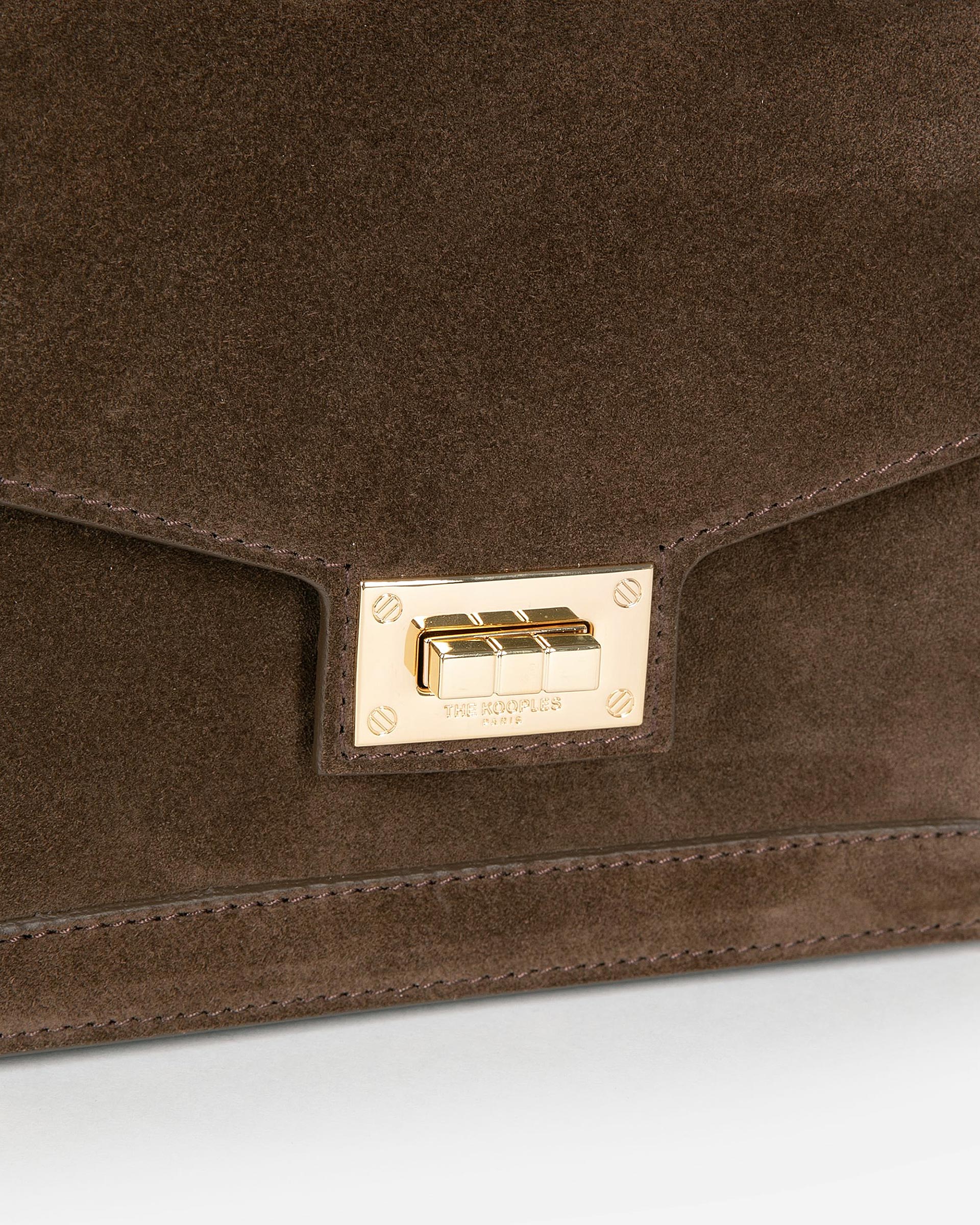 Emily small bag in brown suede
