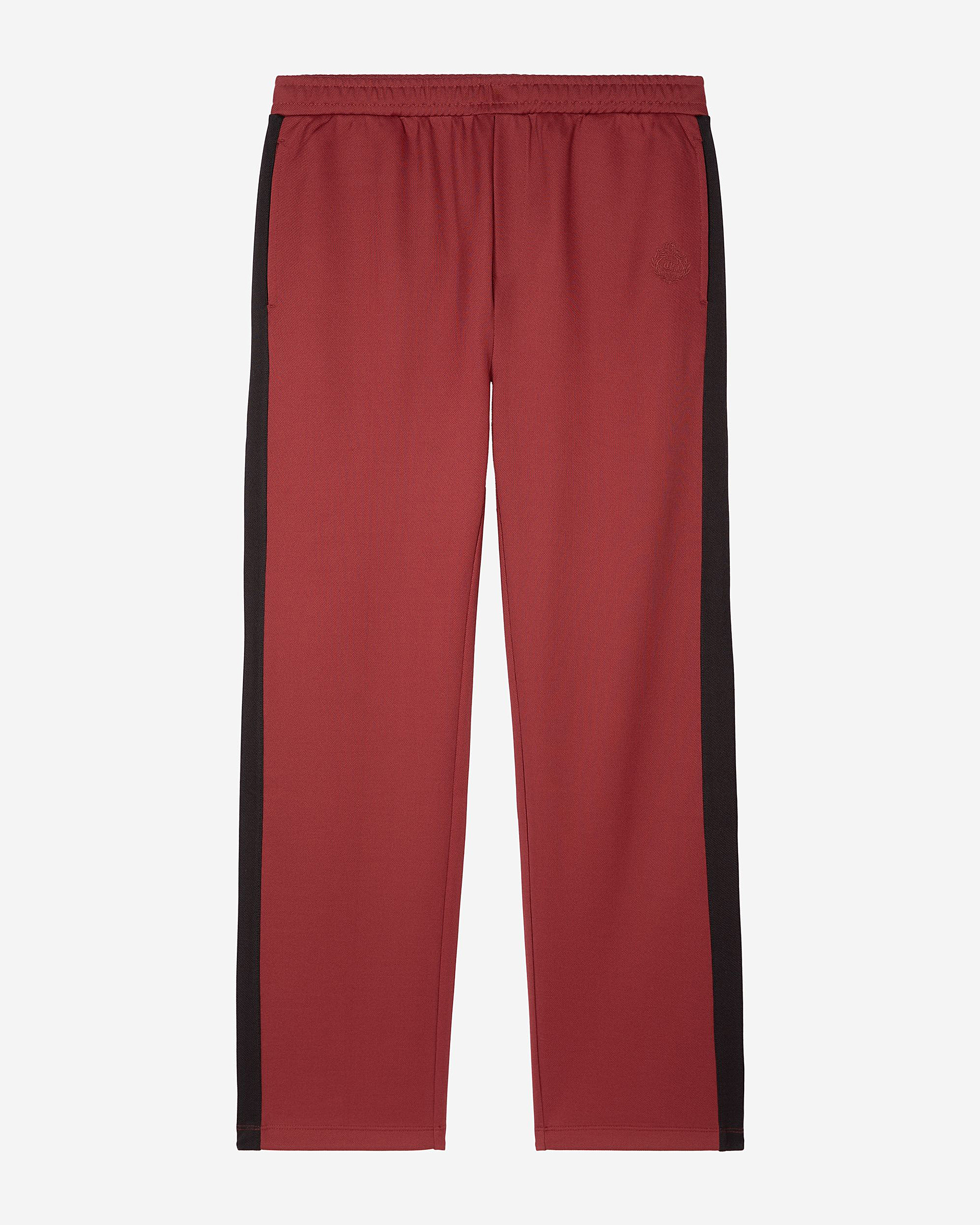 Wide burgundy jogging bottoms