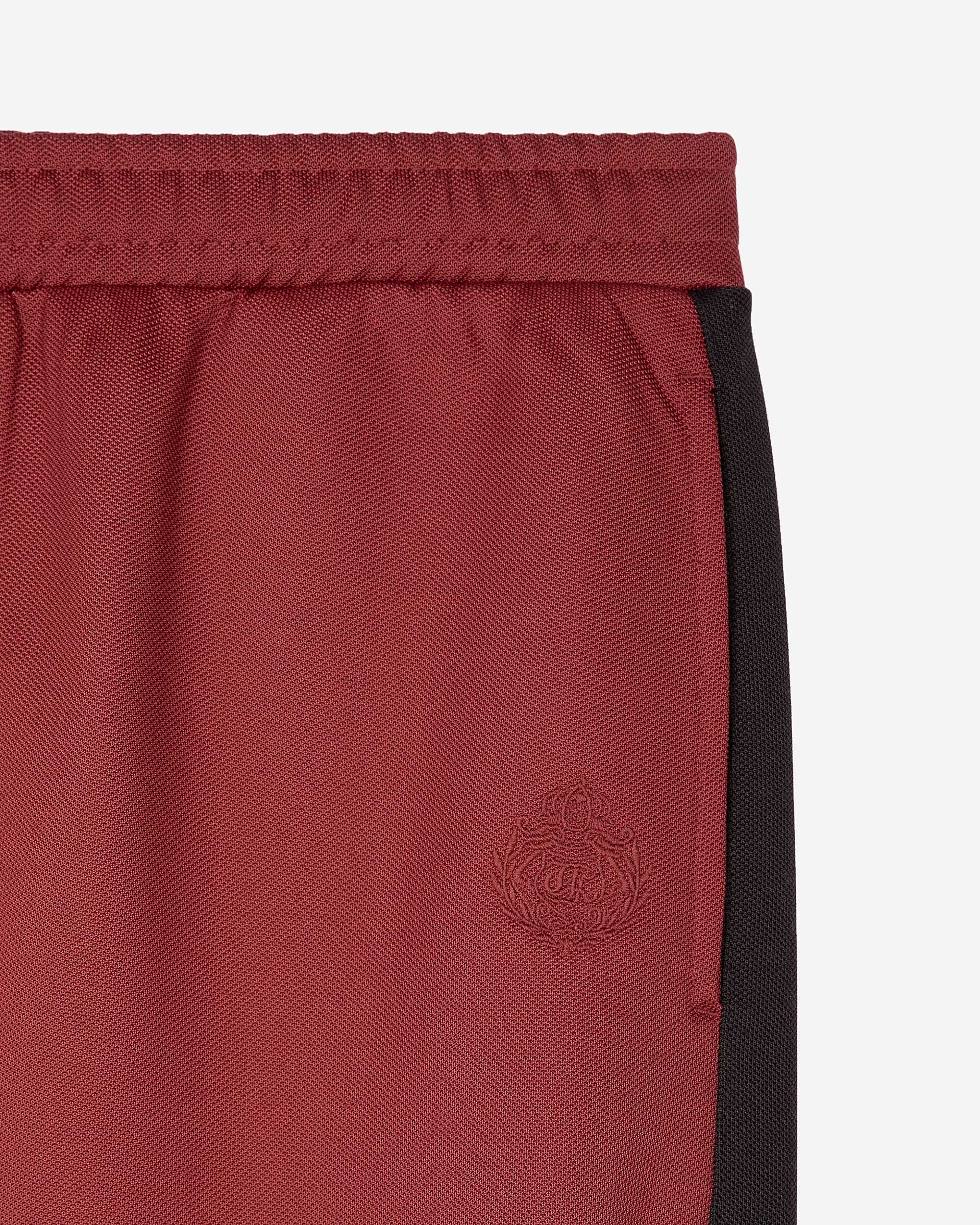 Wide burgundy jogging bottoms