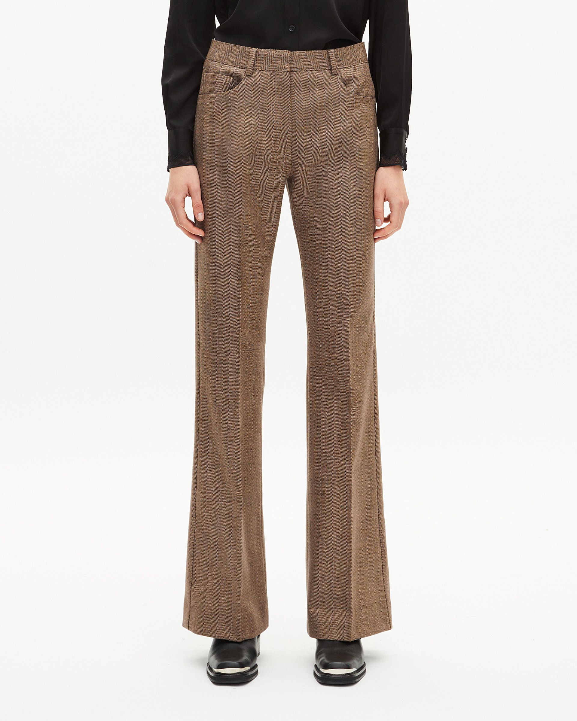 Camel bootcut pants