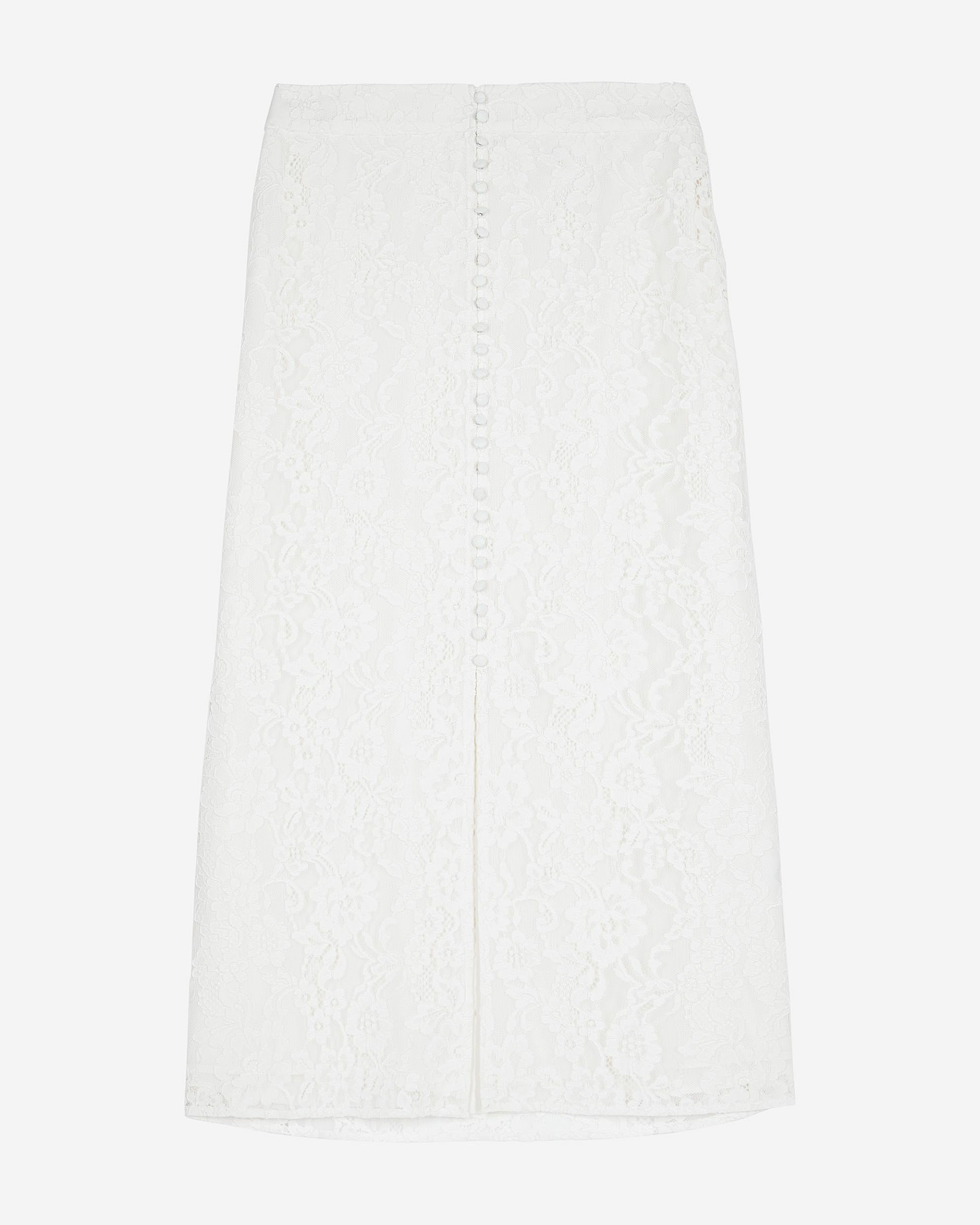 Long white lace skirt