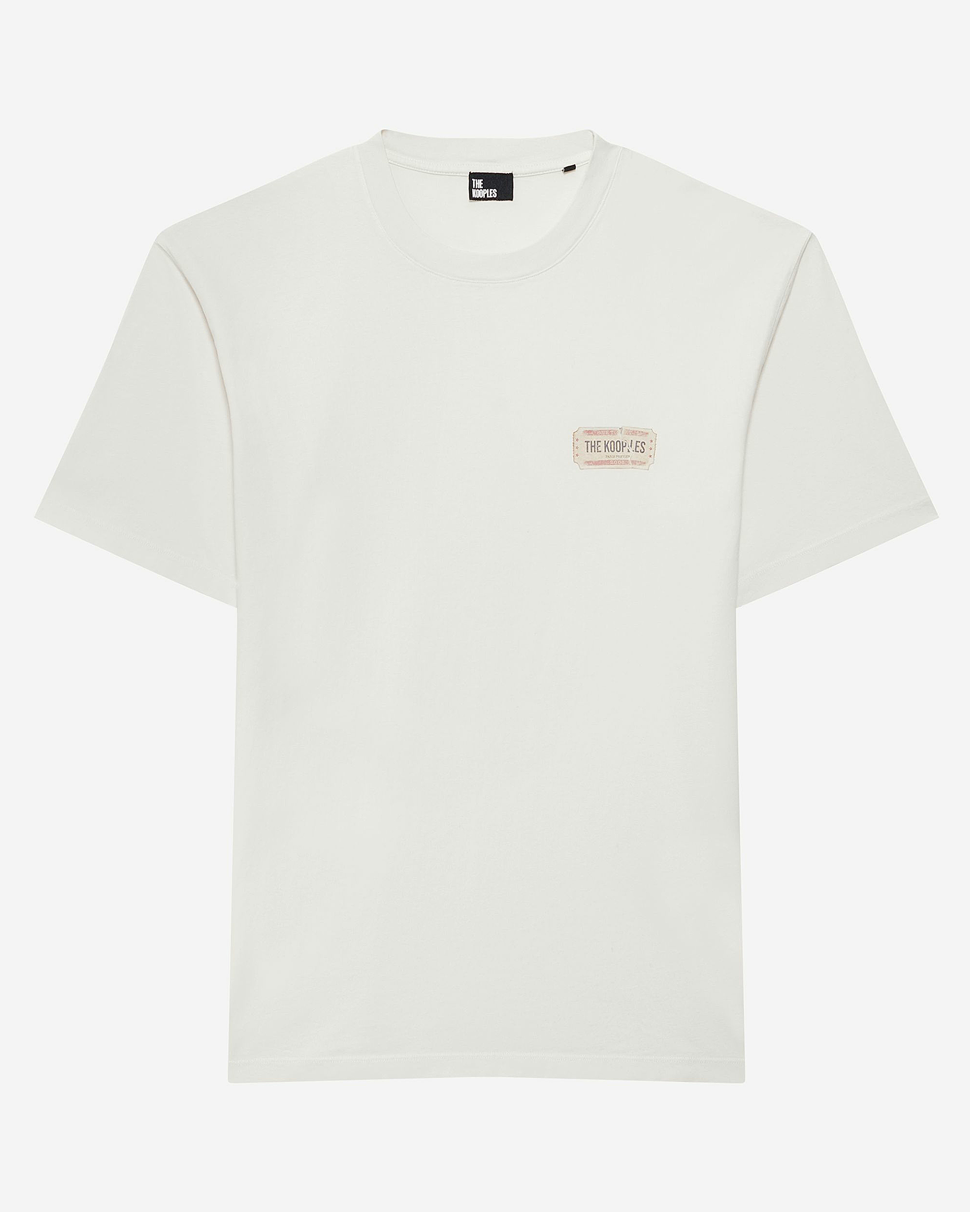 T-shirt with ecru screen print