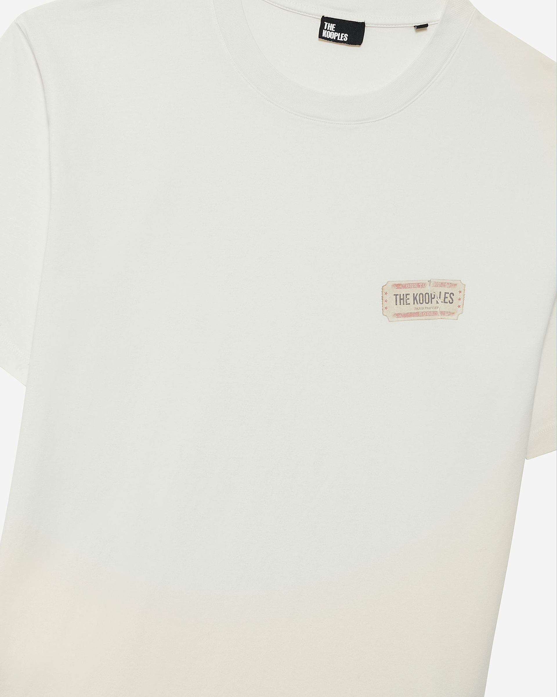 T-shirt with ecru screen print