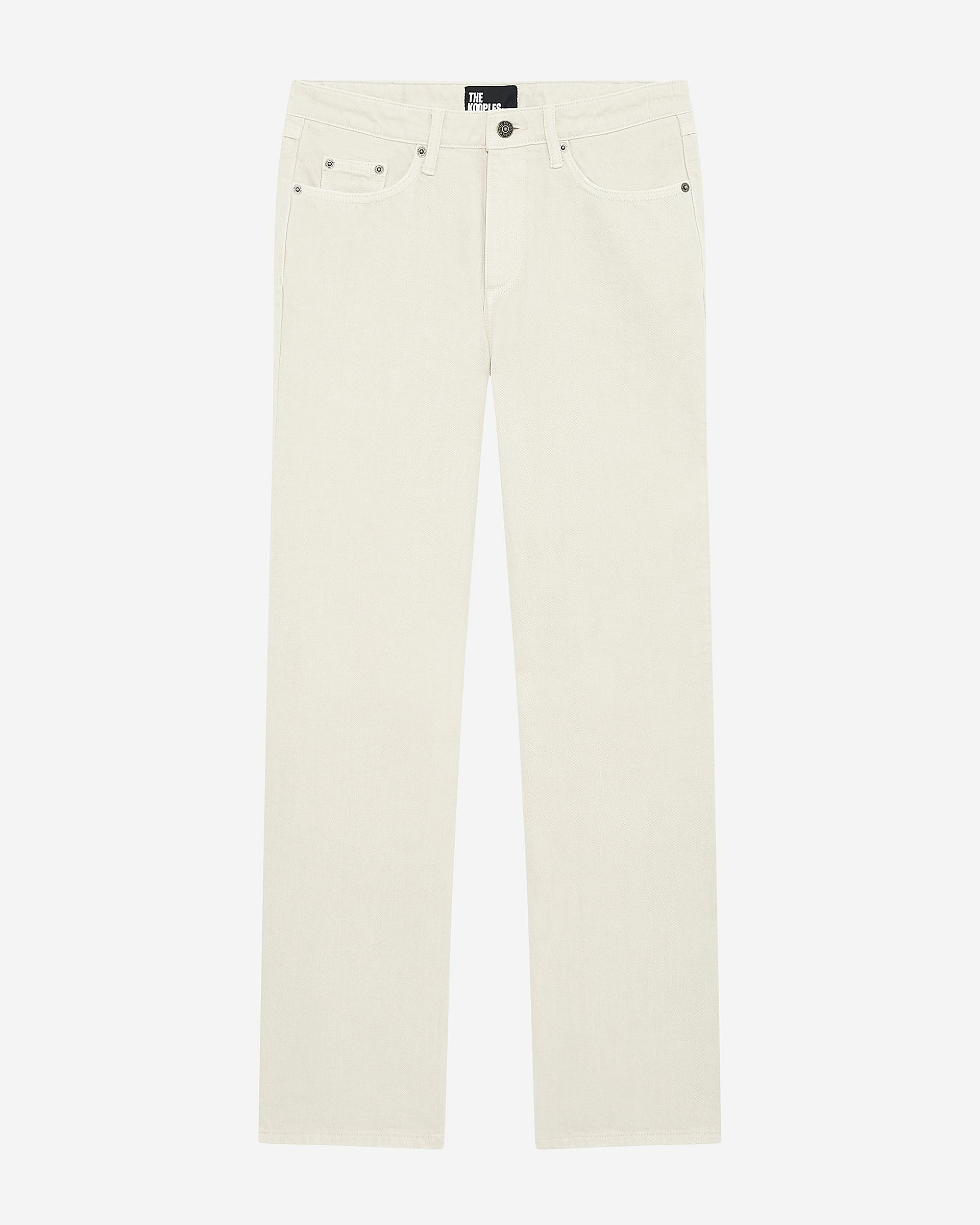 Ecru straight jeans