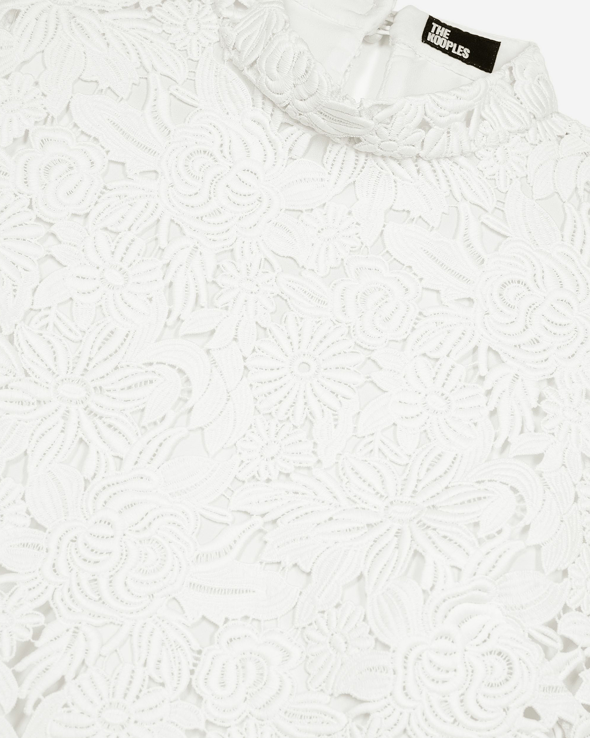 Ecru floral lace top