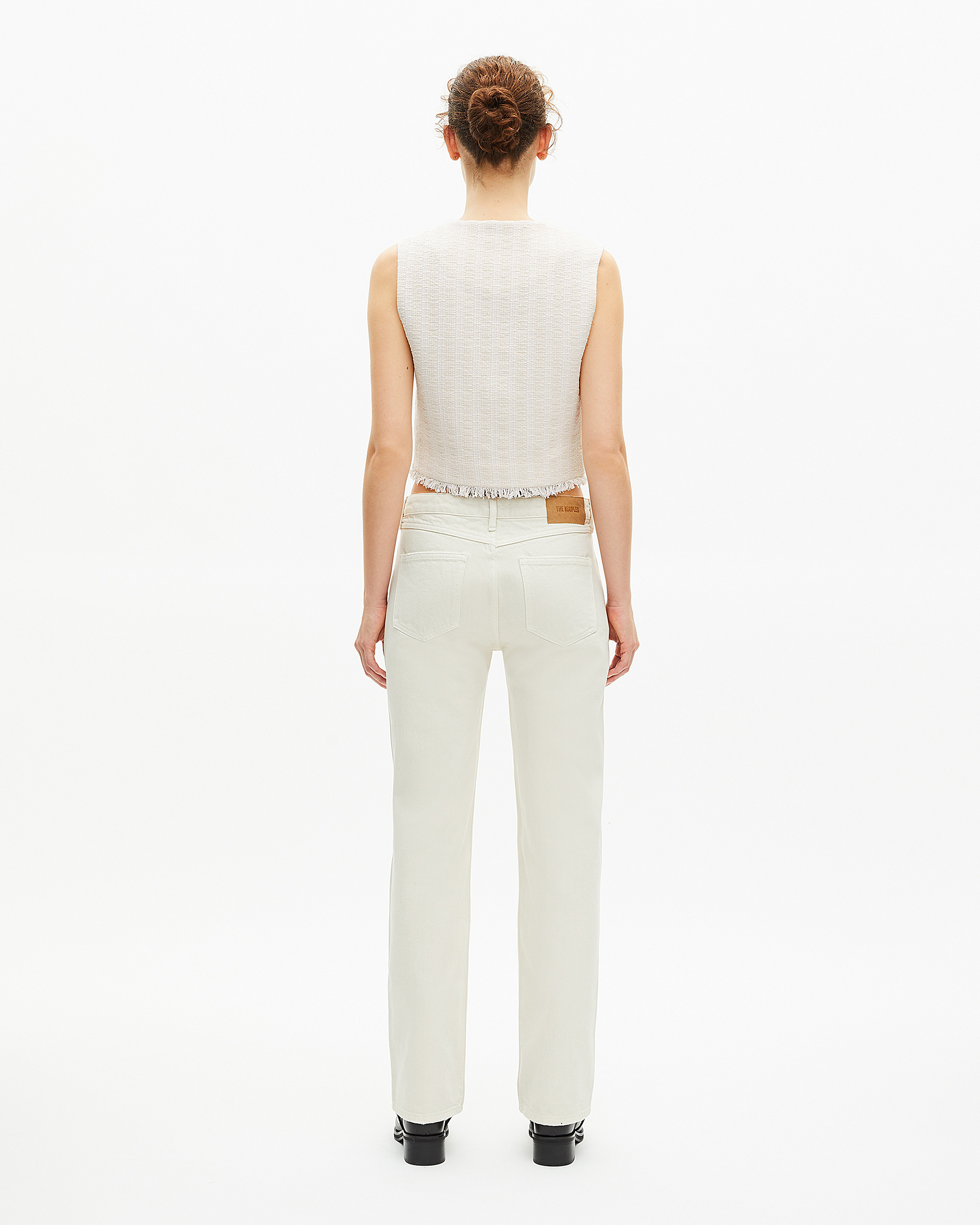 Ecru tweed top