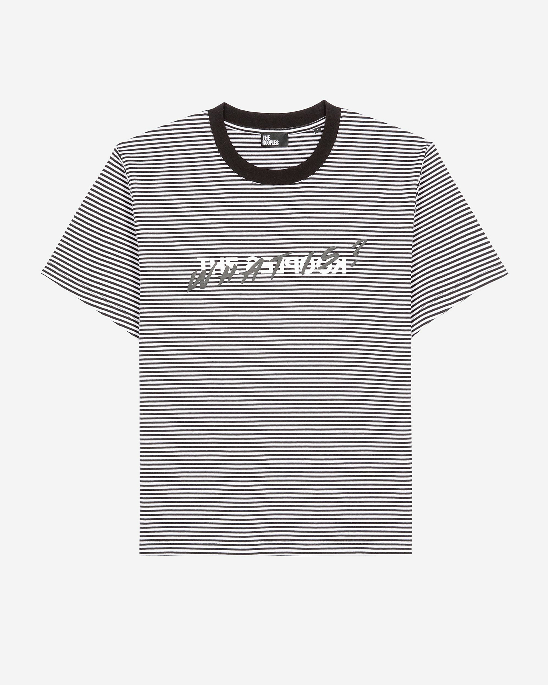 What is ecru striped T-shirt