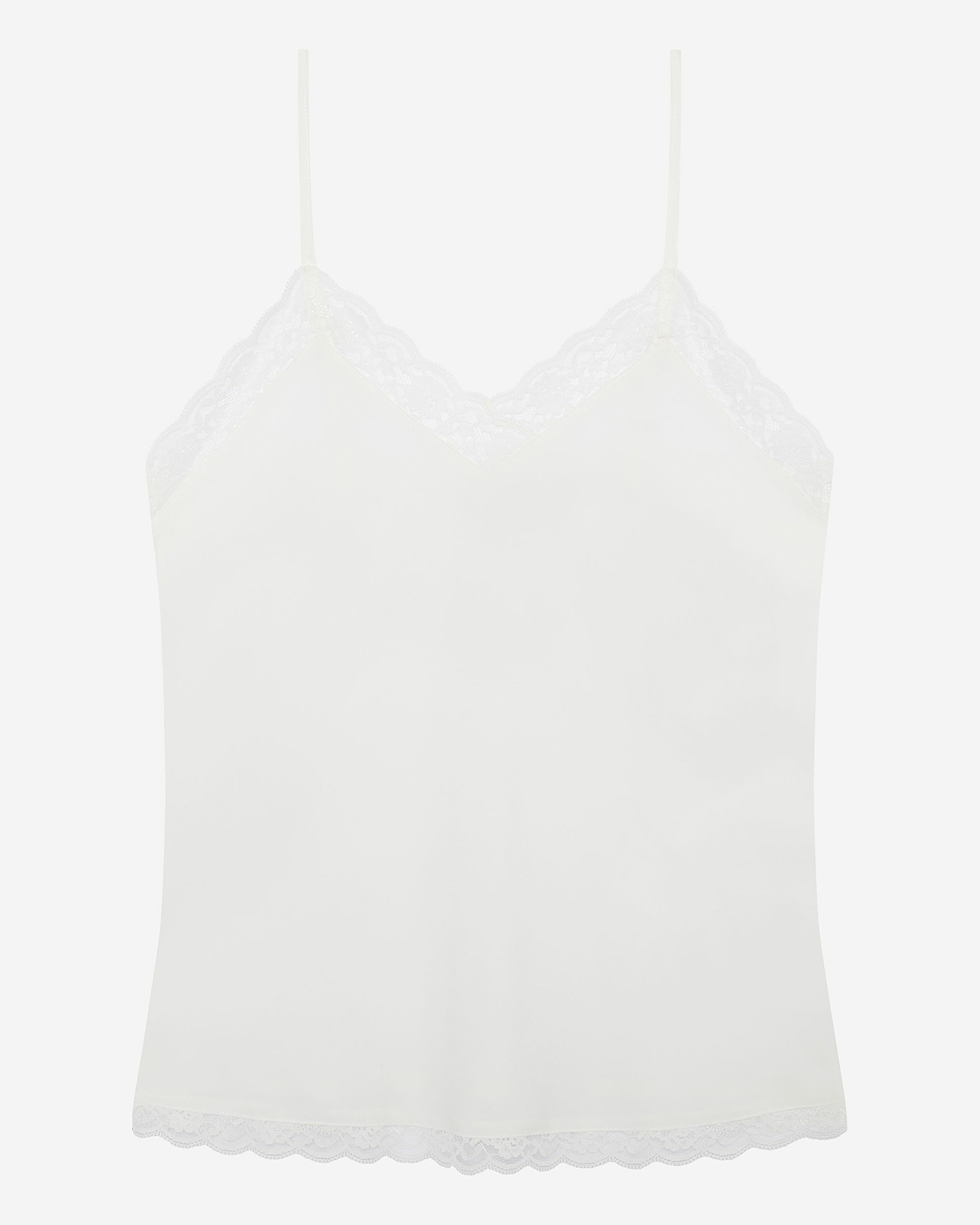 Ecru silk and lace camisole
