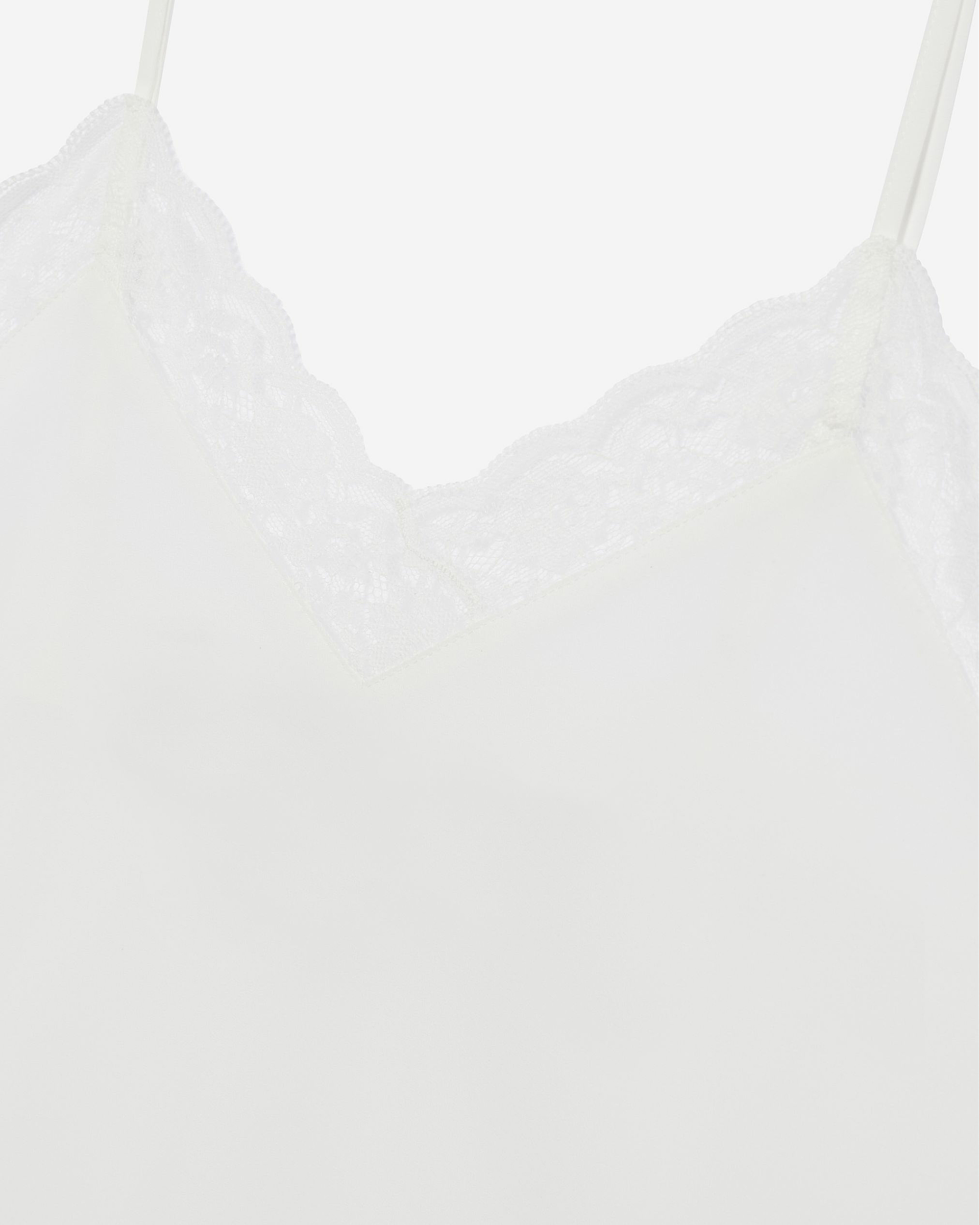 Ecru silk and lace camisole