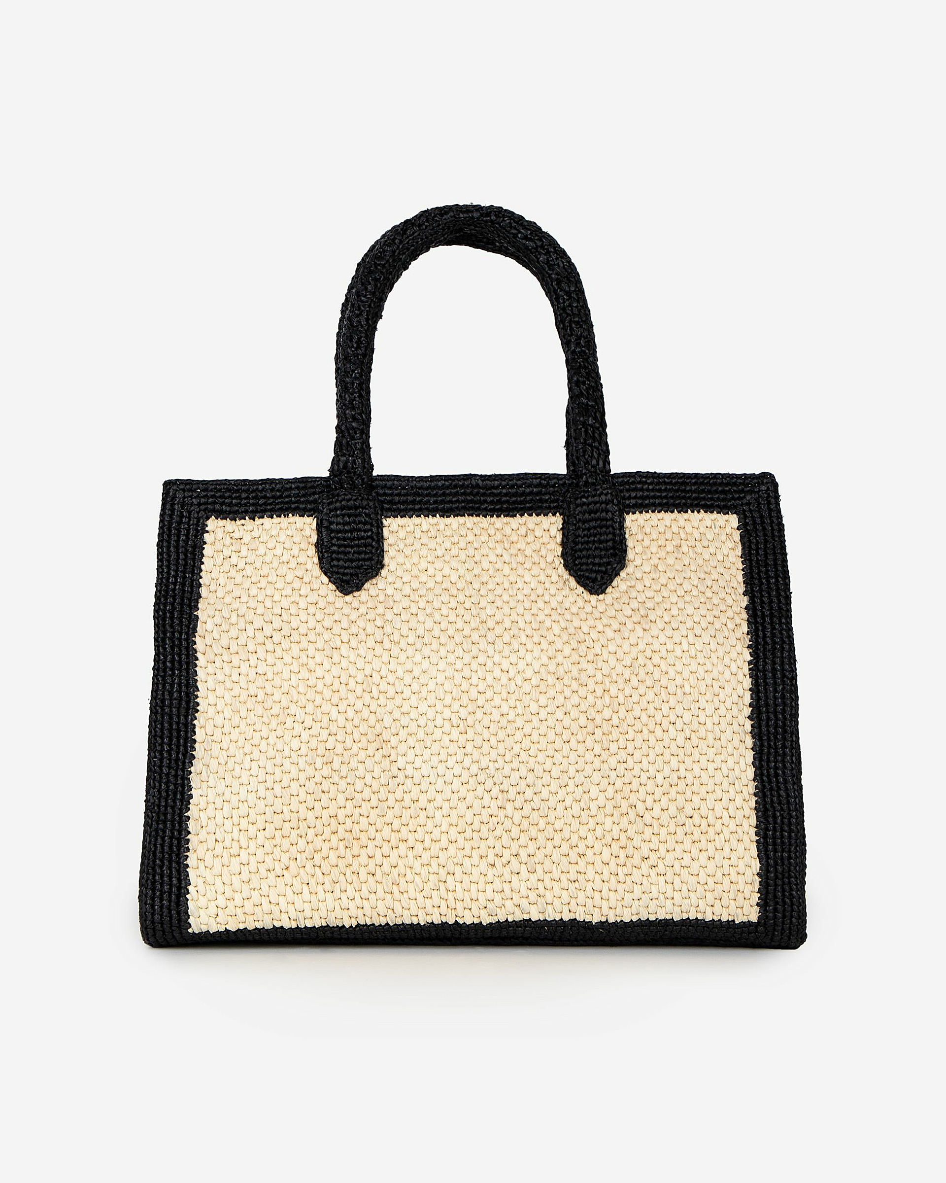Ecru raffia tote bag