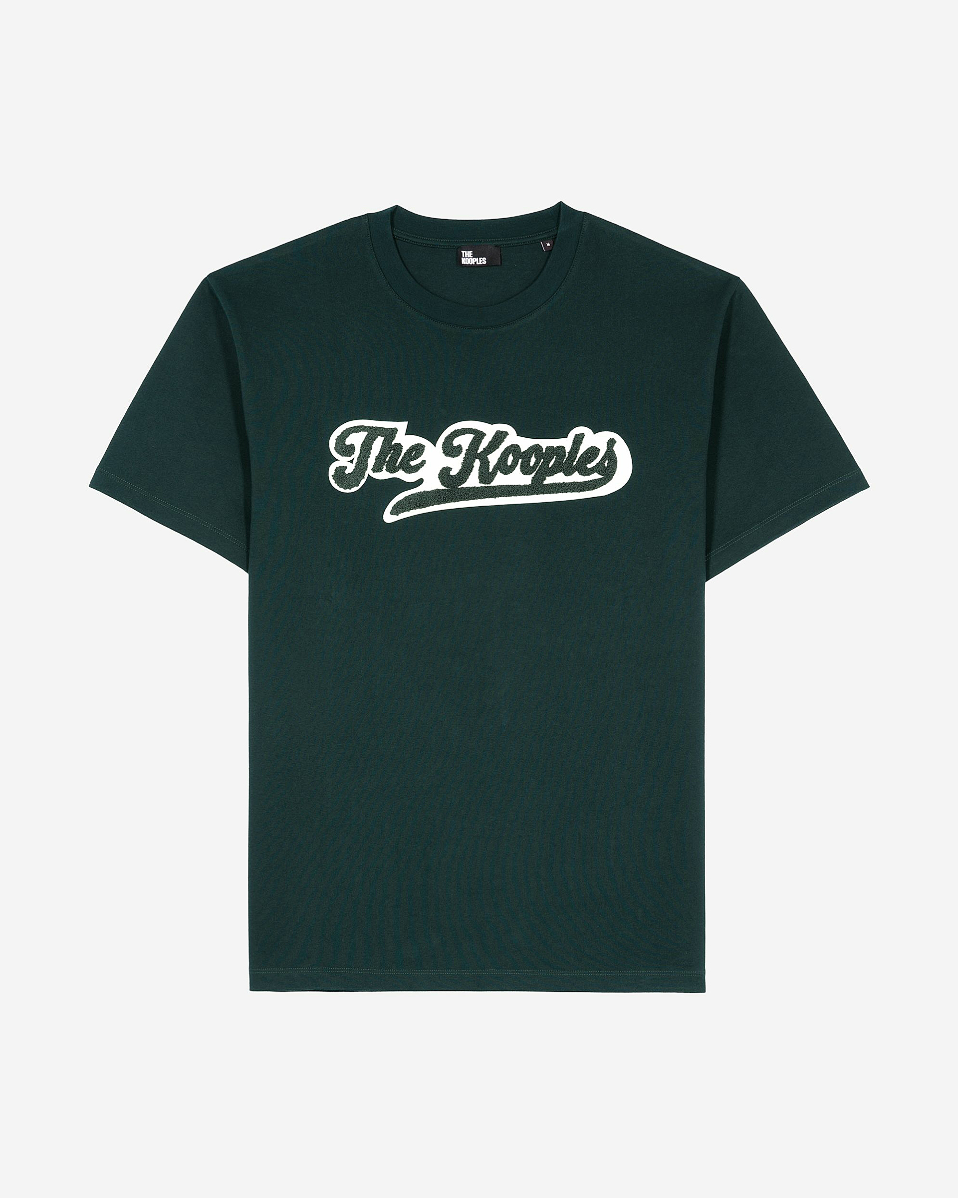 T-shirt with dark green patch