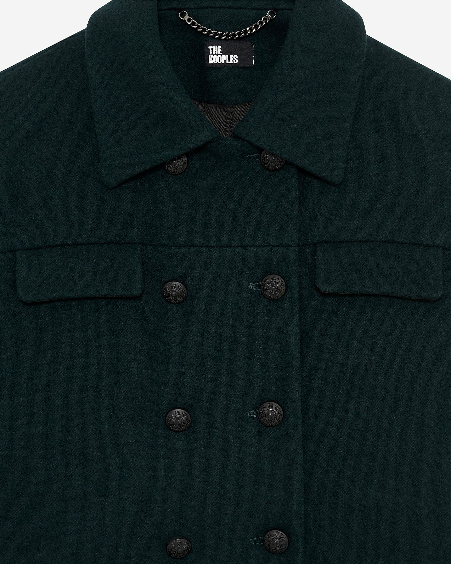 Dark green wool short jacket