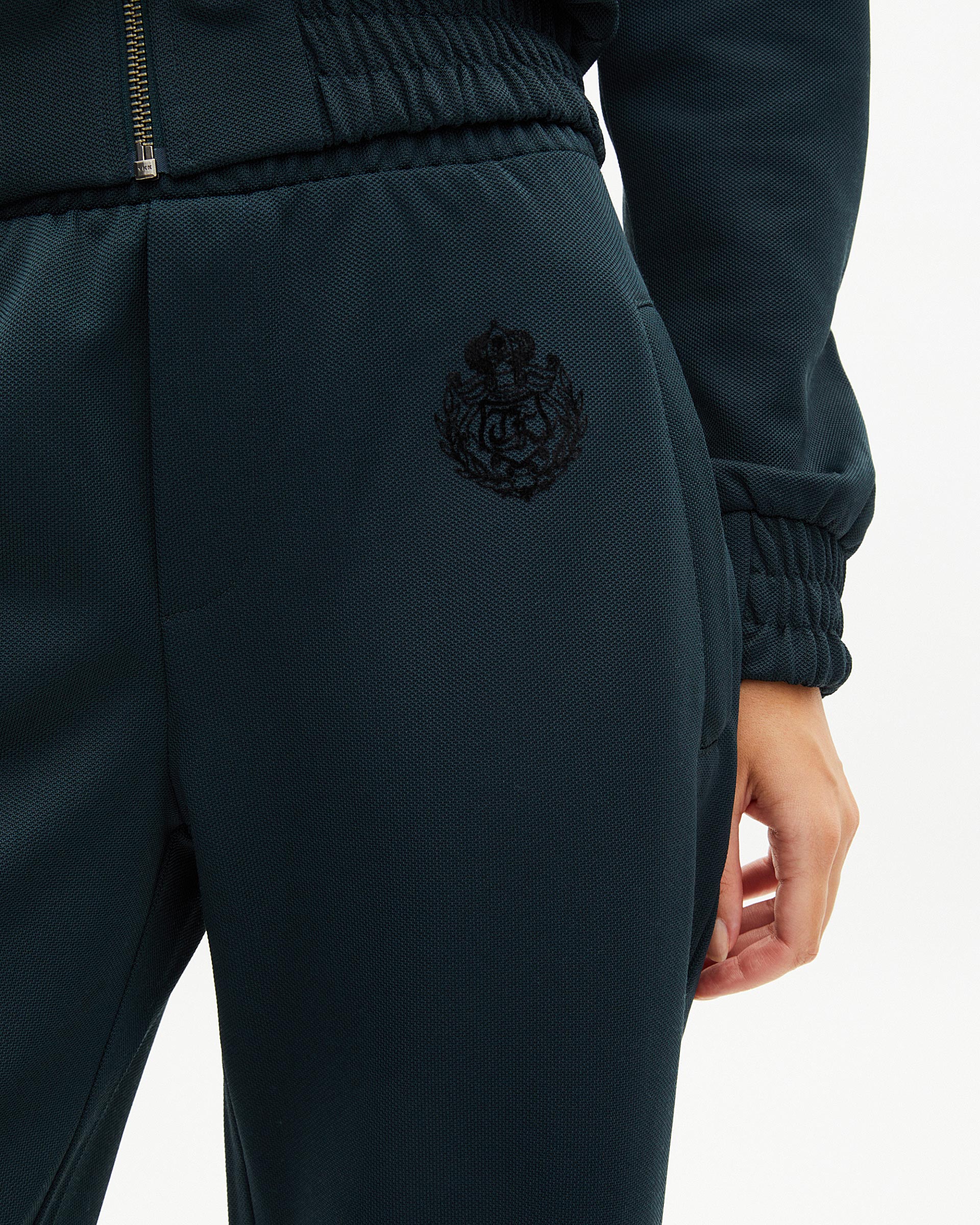 Dark green straight jogging bottoms