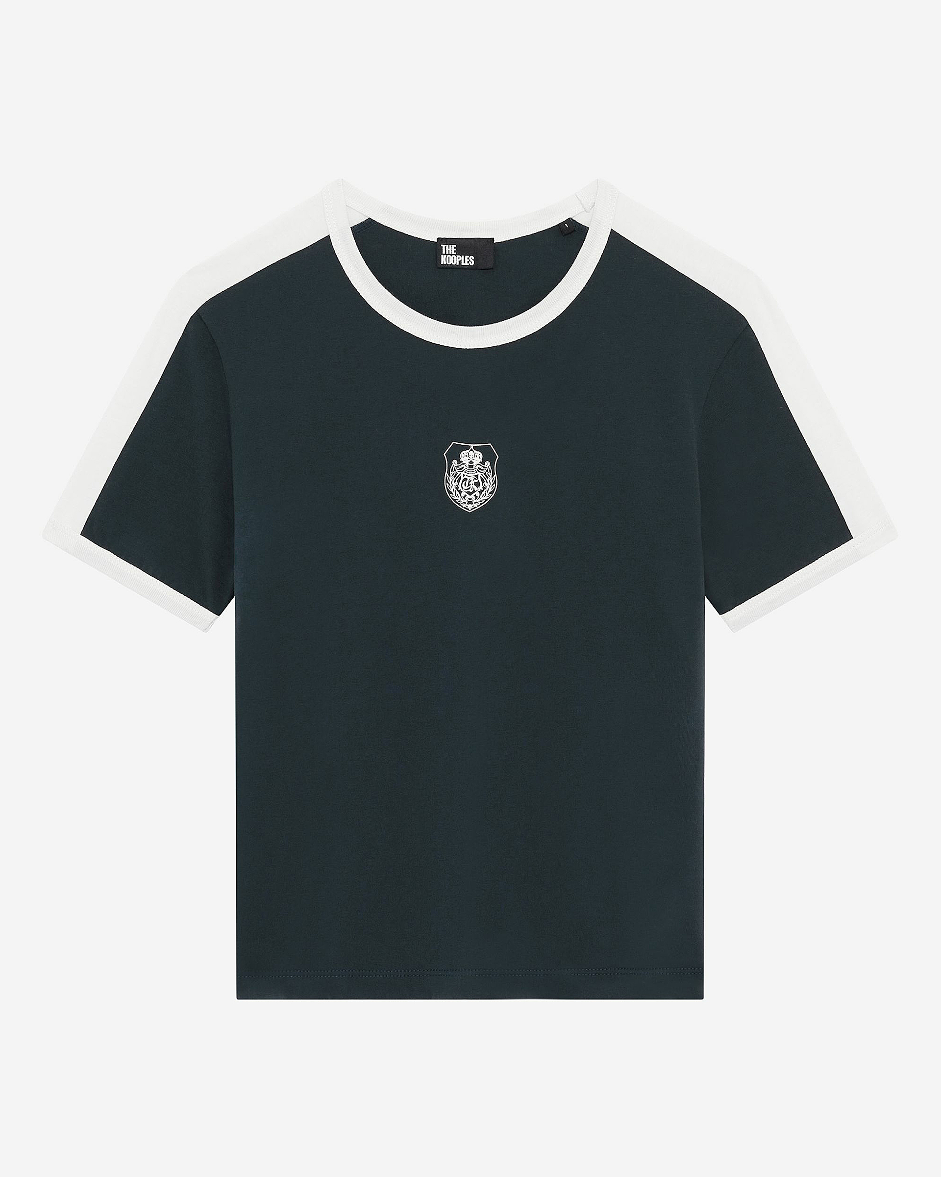 T-shirt with dark green coat of arms