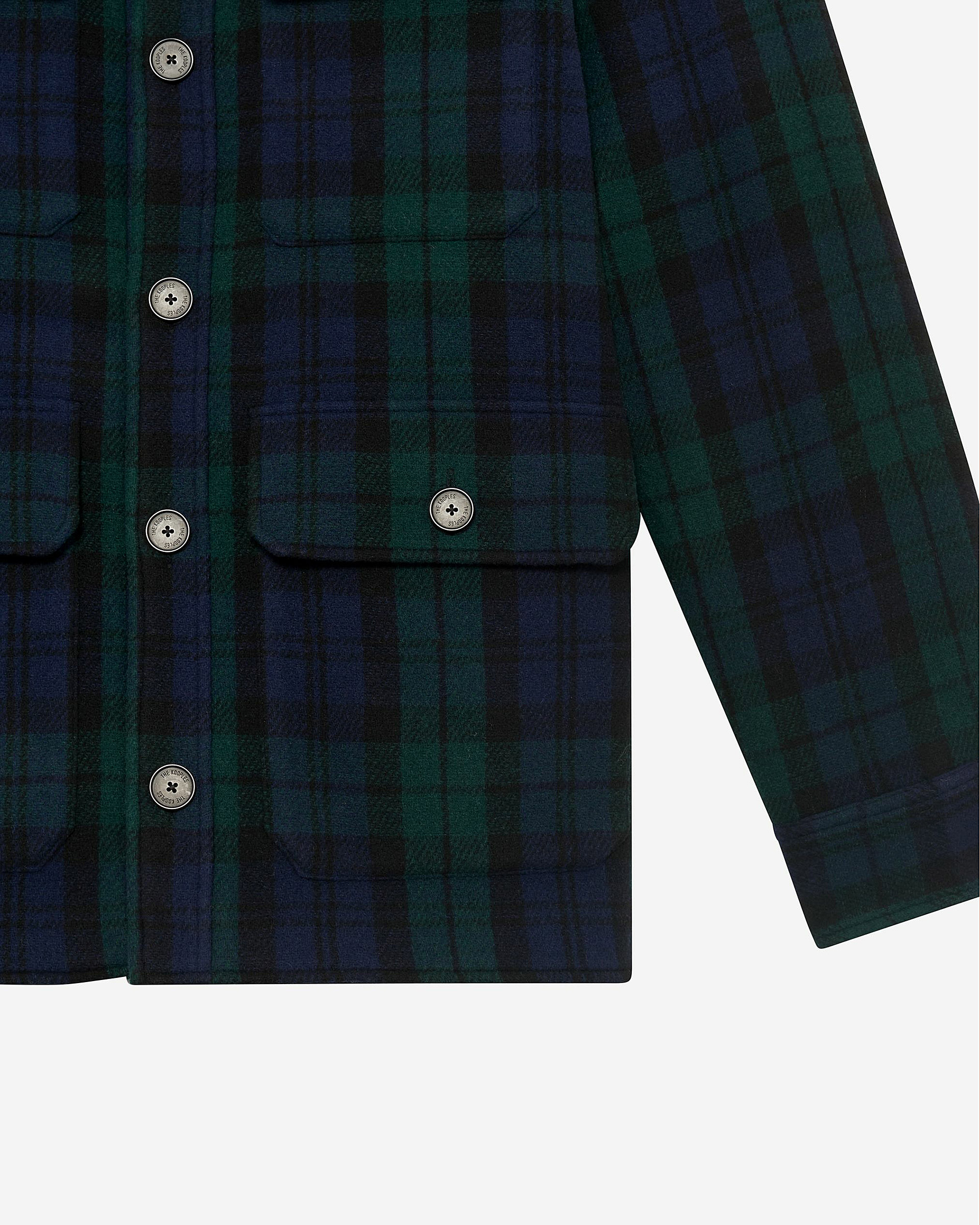 Dark green tartan overshirt