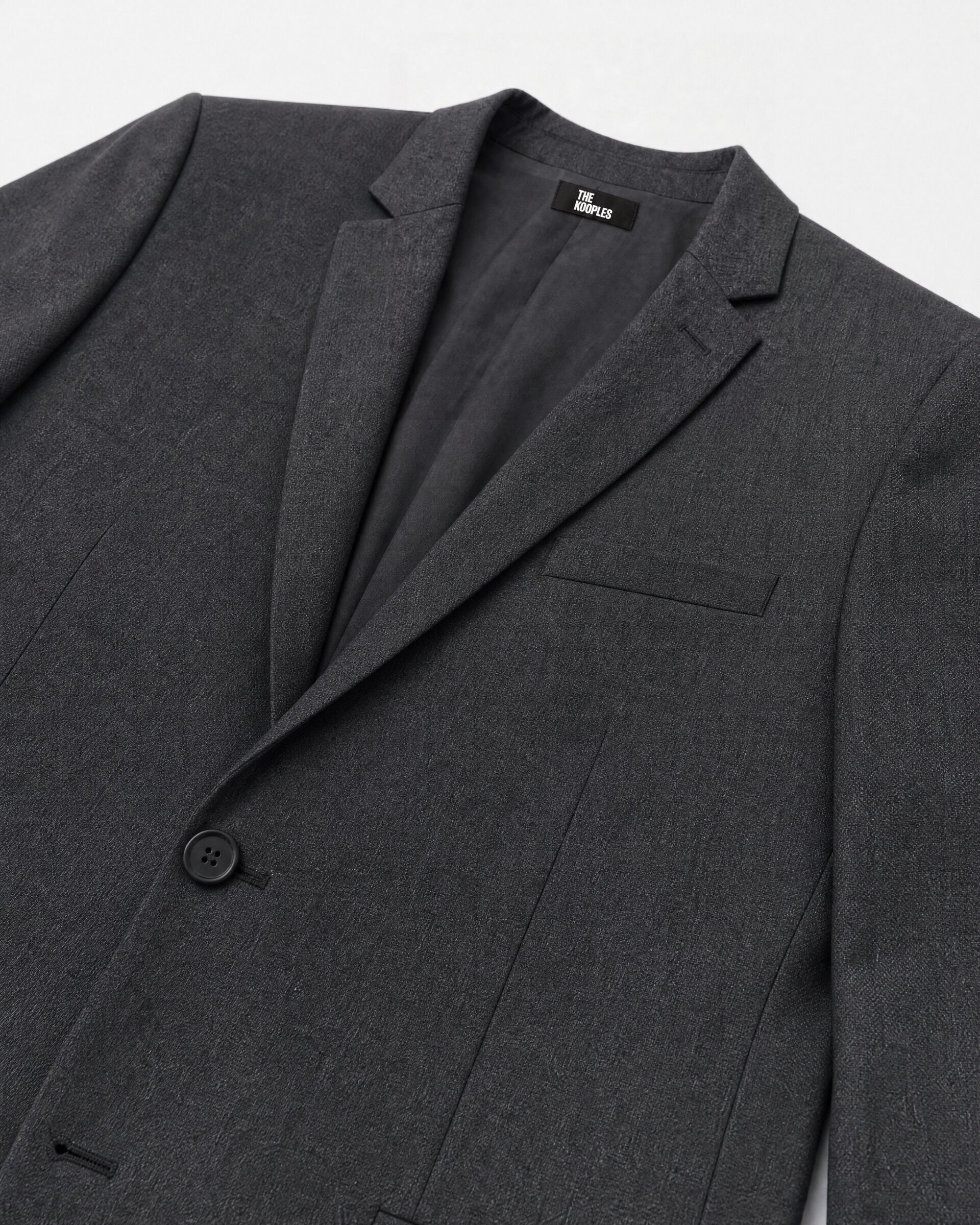 Slim-fit suit jacket in grey wool