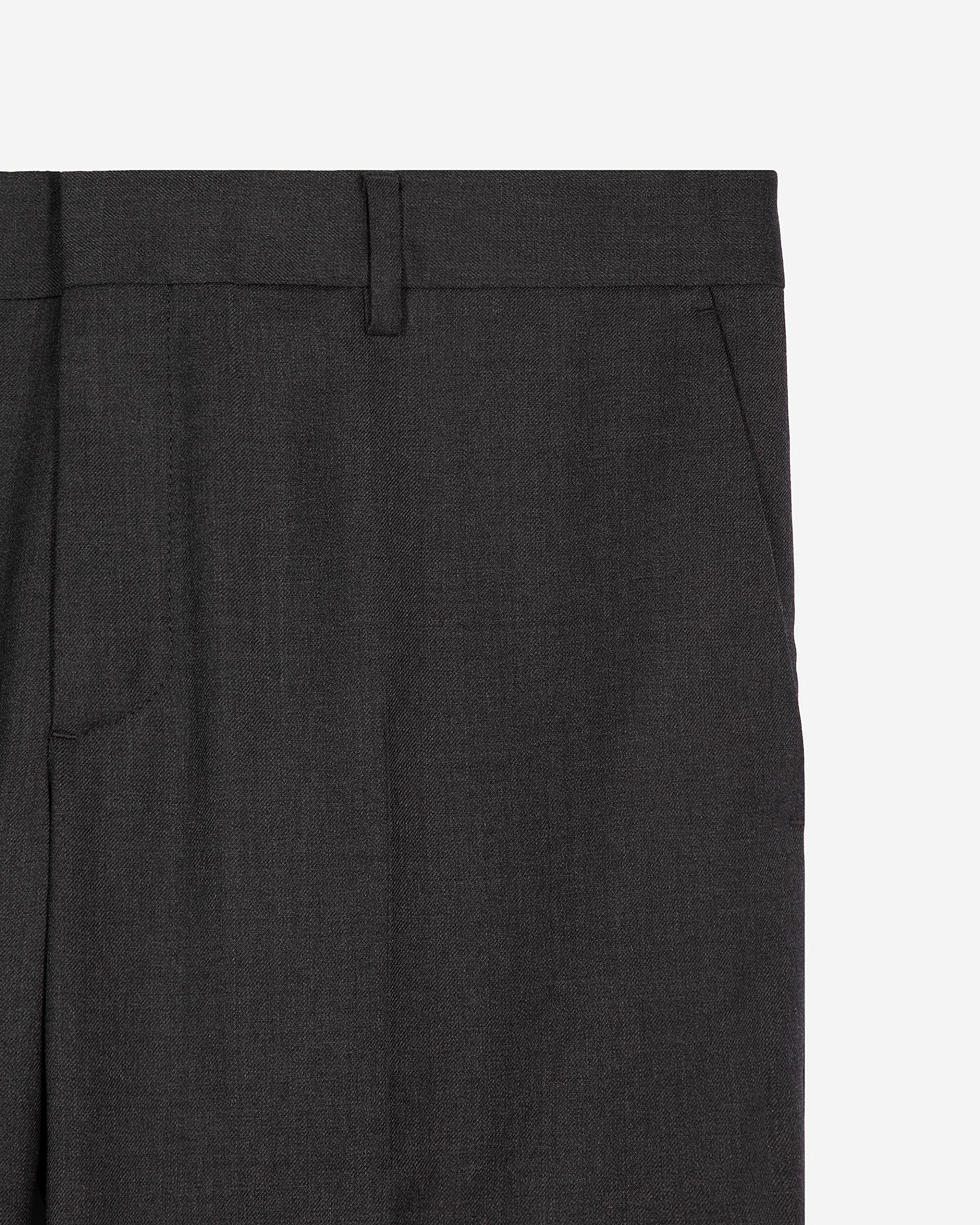 Fitted suit pants in grey wool