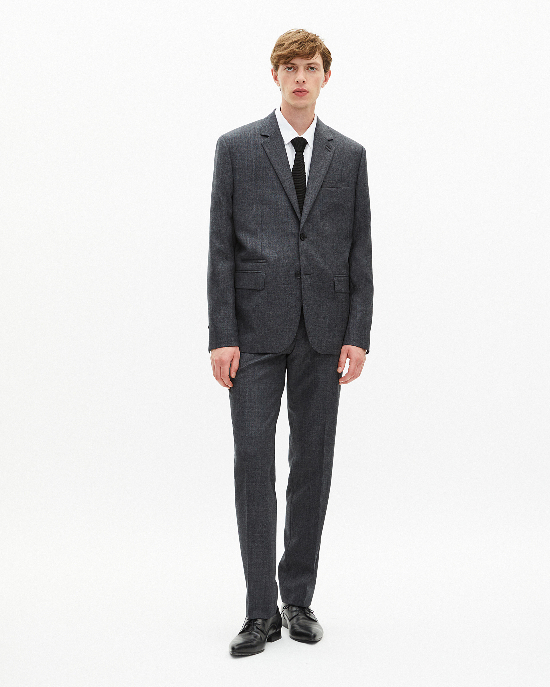 Grey wool suit jacket