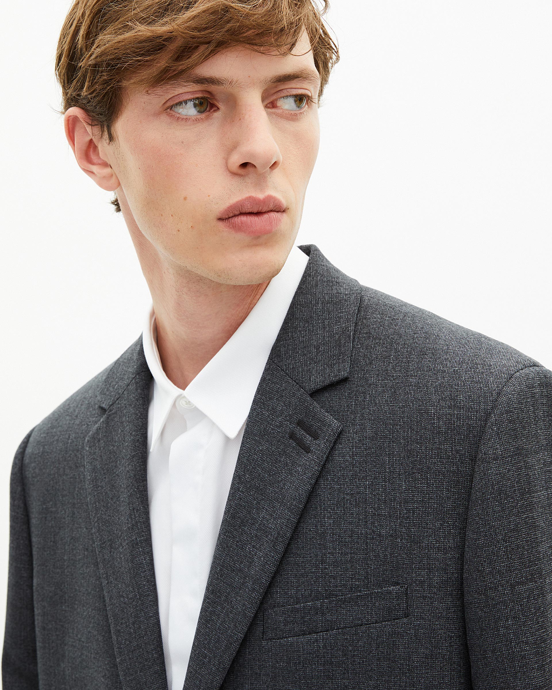 Grey wool suit jacket