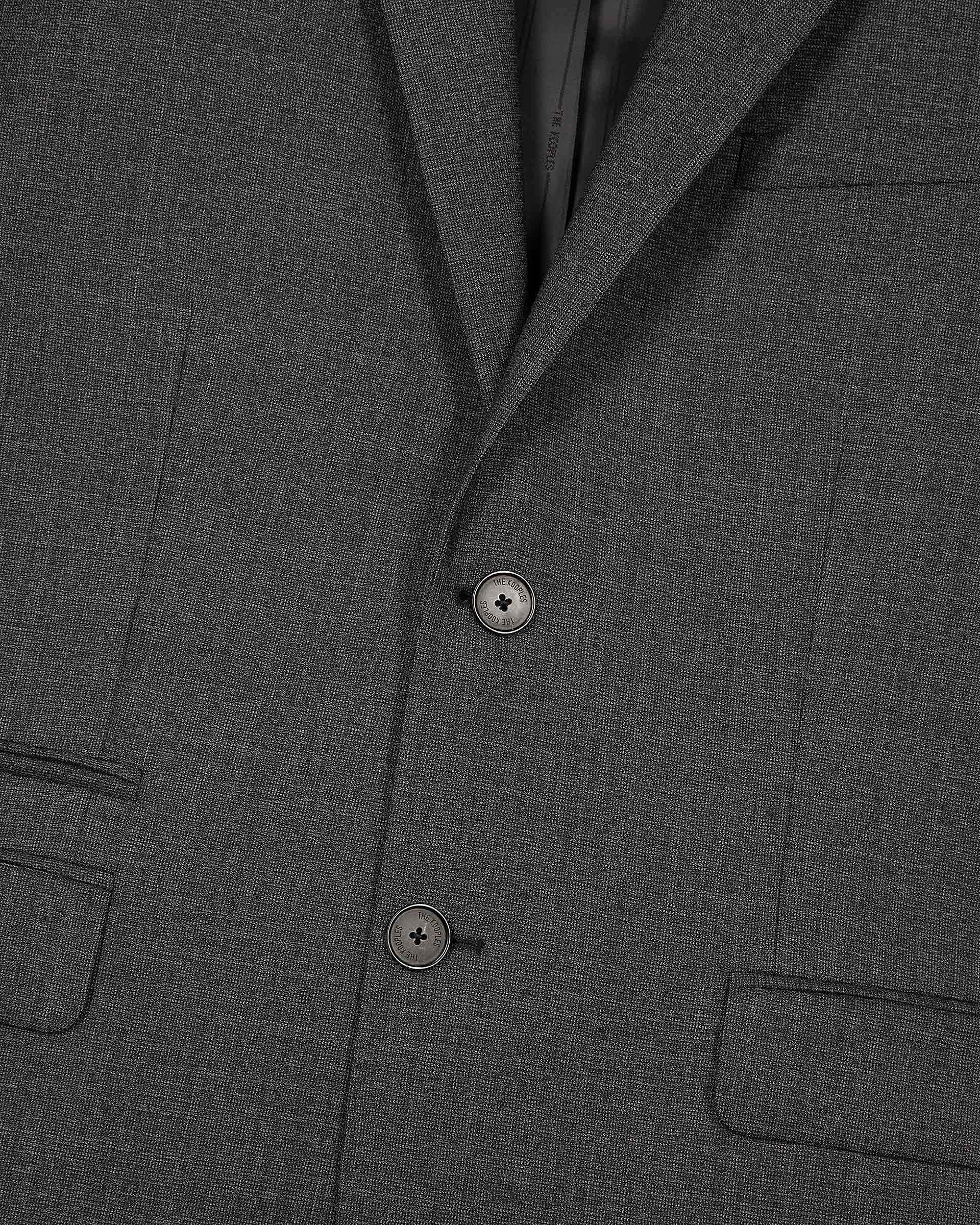 Grey wool suit jacket