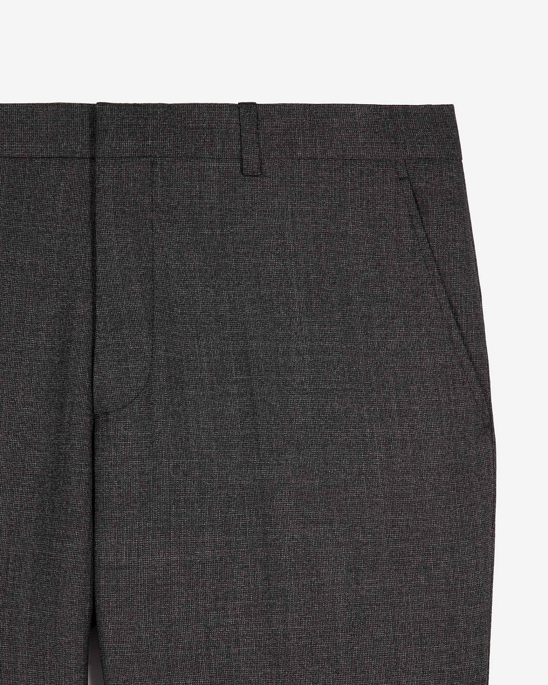 Grey straight wool suit pants